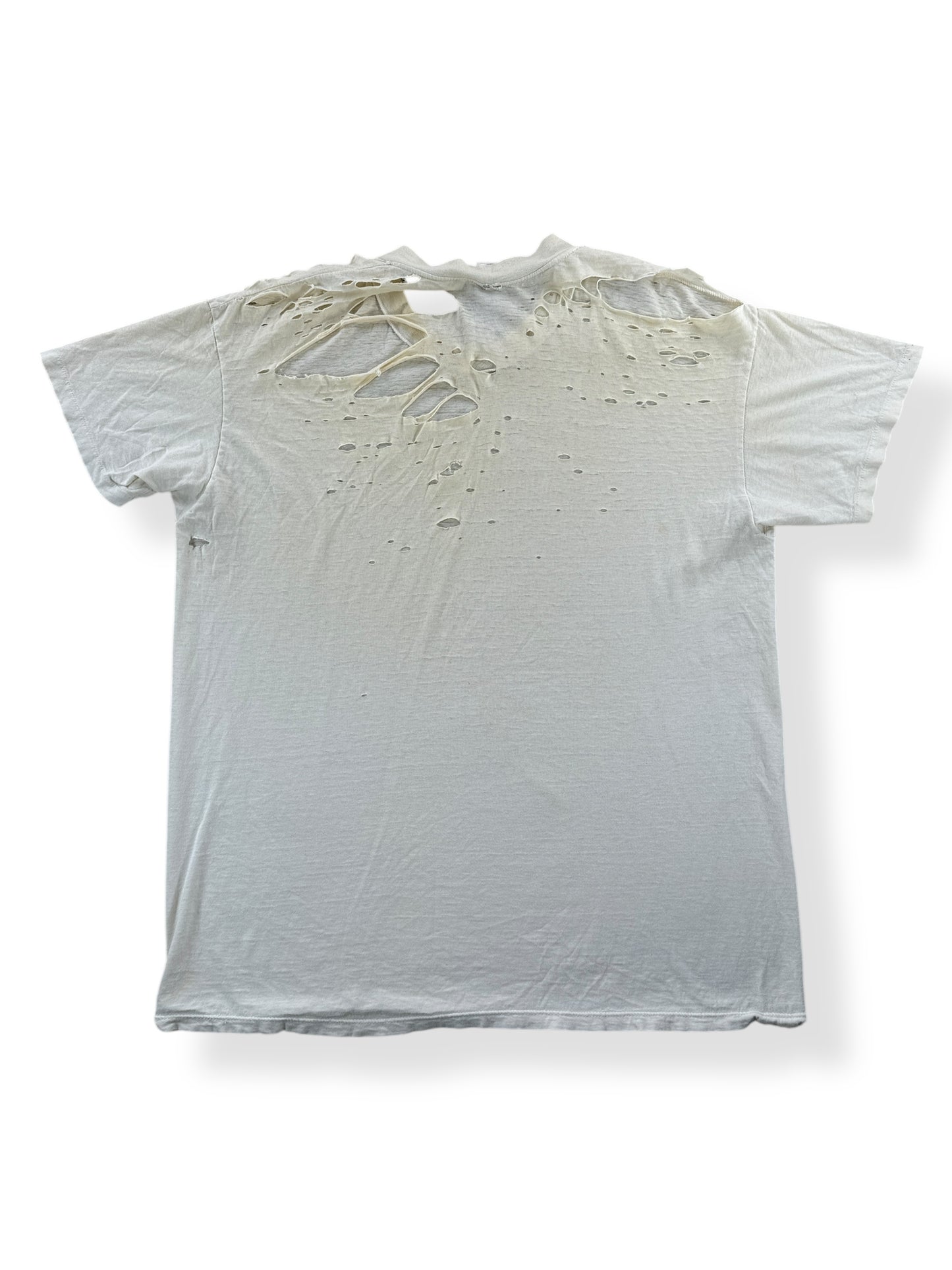 Back of Vintage Hanes Blank Thrasher Tee A SZ XL