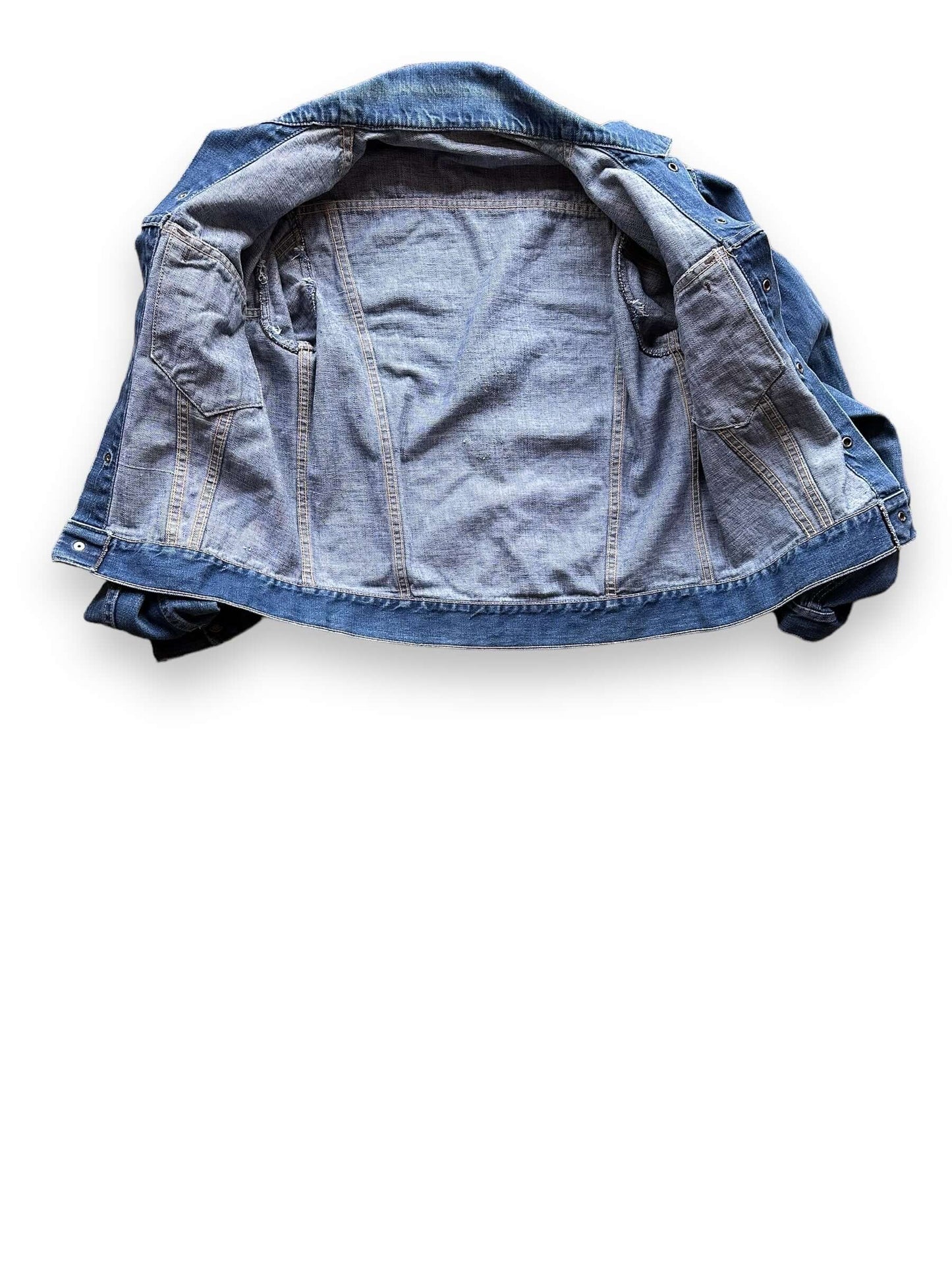 Lining View of Vintage Unbranded Type 3 Denim Jacket SZ M | Vintage Denim Jacket Seattle | Seattle Vintage Denim