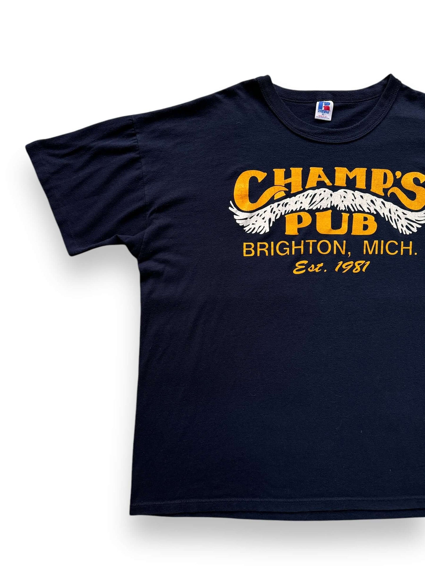 front right of Vintage Champ's Pub Tee SZ XL