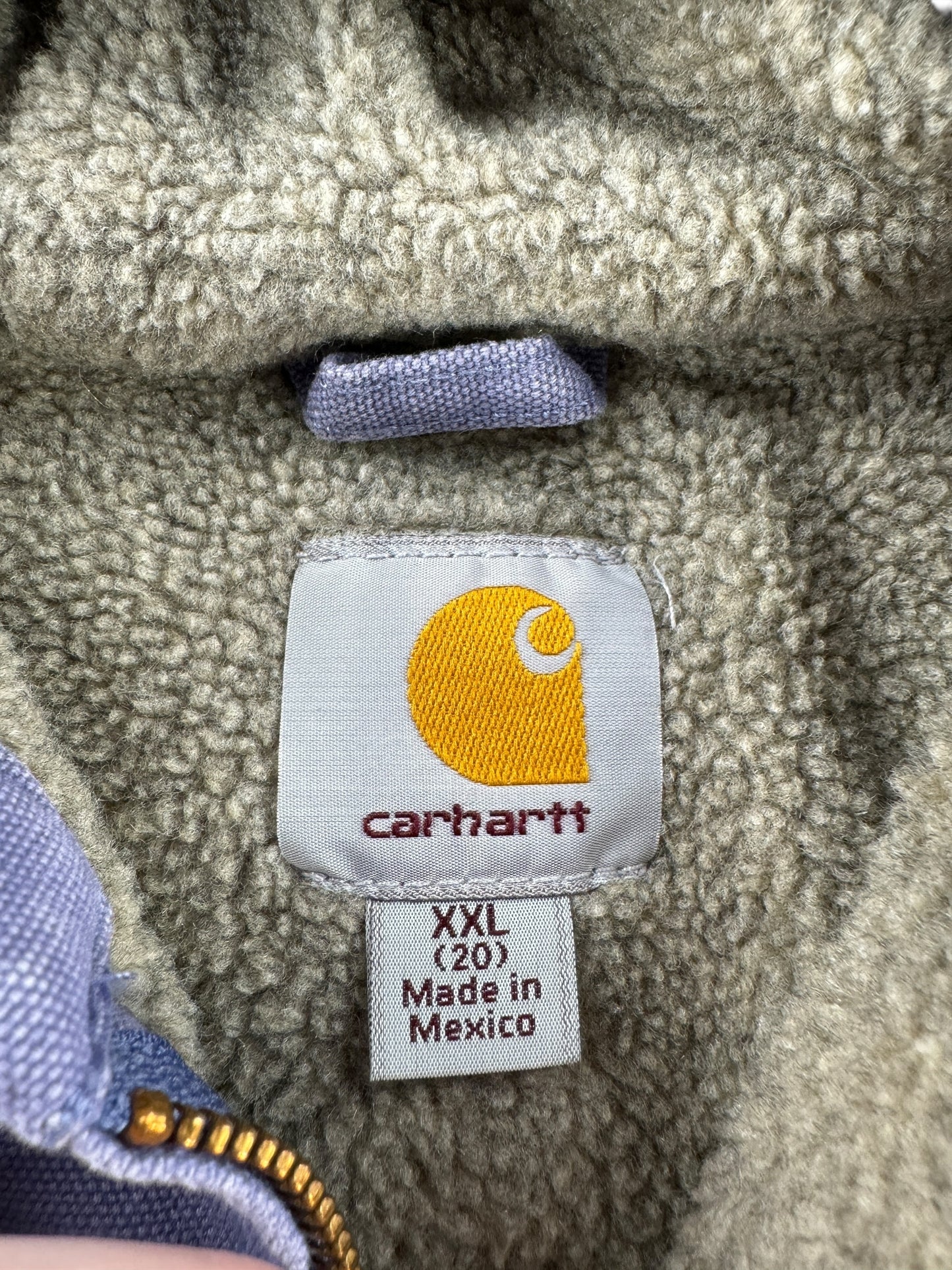 Label on Carhartt Women's Blue Dusk Jacket SZ XXL