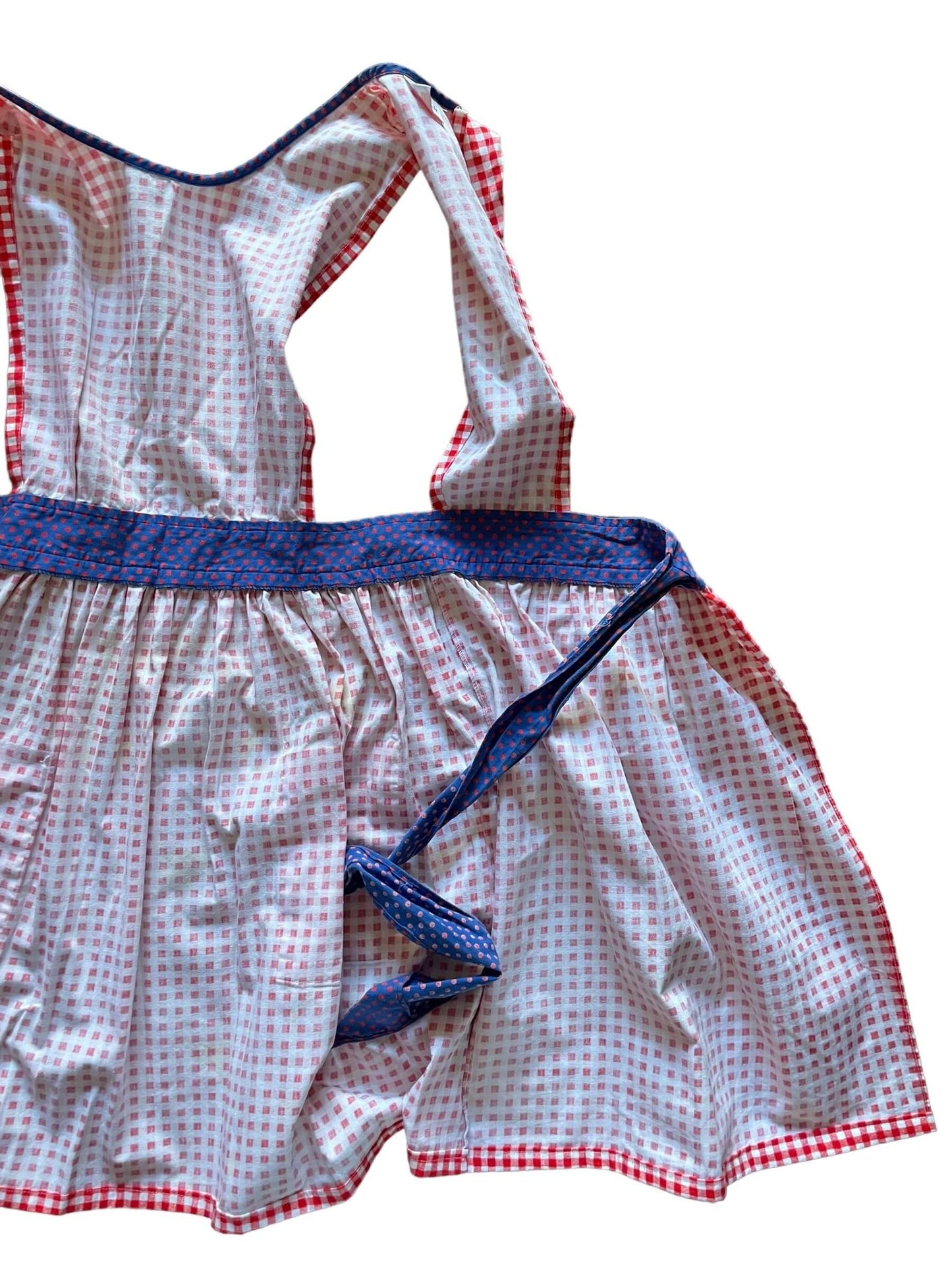 Inside right view of Vintage 1970s Design House Apron |  Barn Owl Vintage Dresses | Seattle Vintage Ladies Clothing