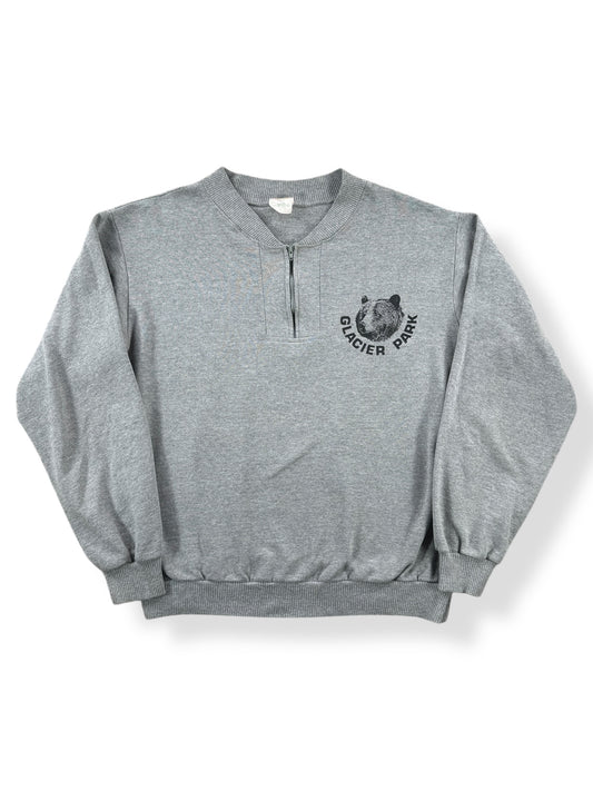 Front of Vintage Glacier National Park Quarter Zip Crewneck SZ L