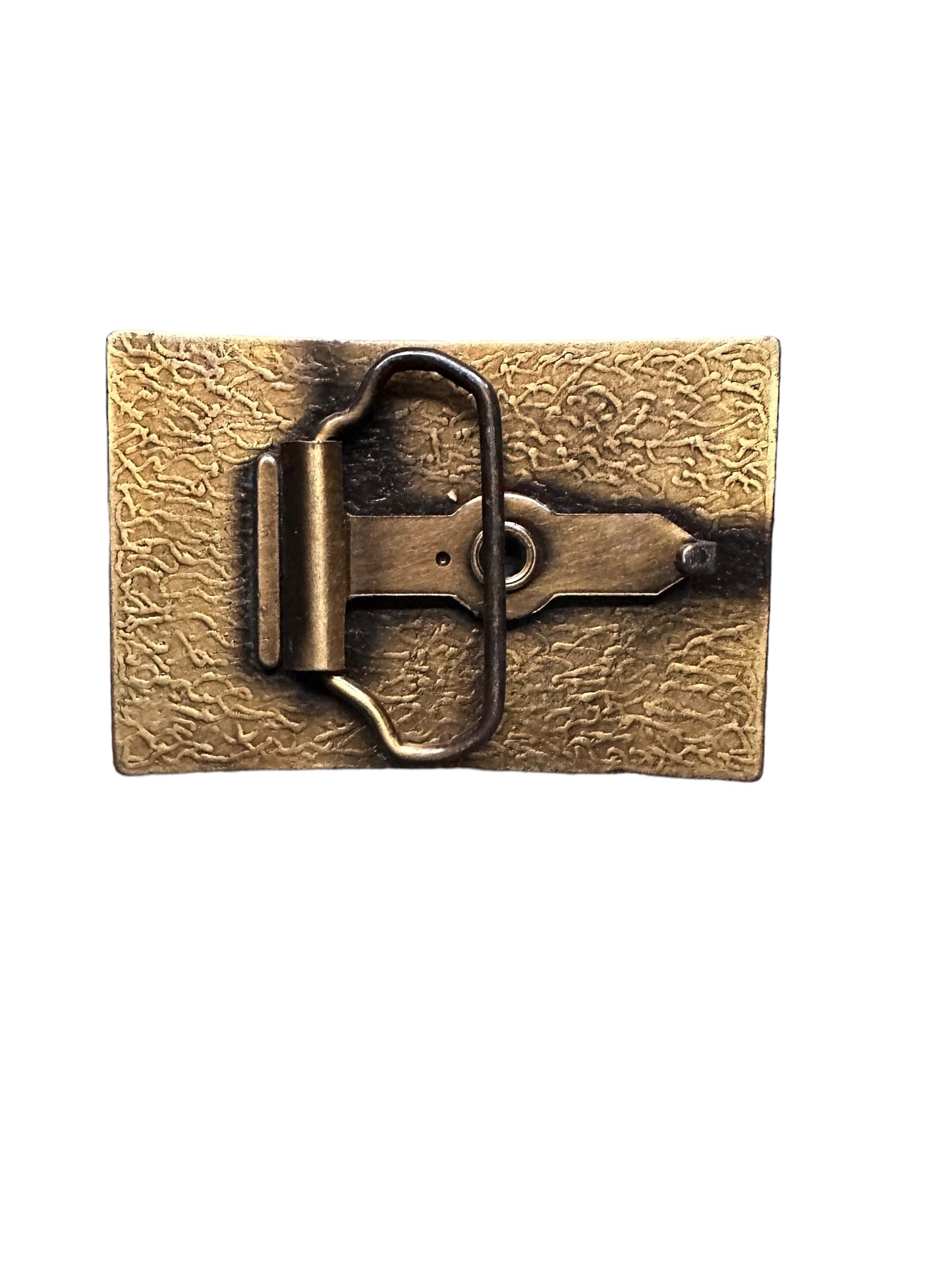 Rear View of Vintage Brass Lee Jeans Belt Buckle | Barn Owl Vintage Belt Buckles Seattle | Seattle Vintage Belts and Buckles