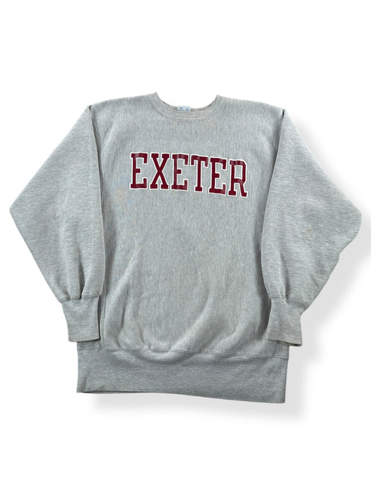 Front of Vintage Exeter Champion Reverse Weave Crewneck SZ XL