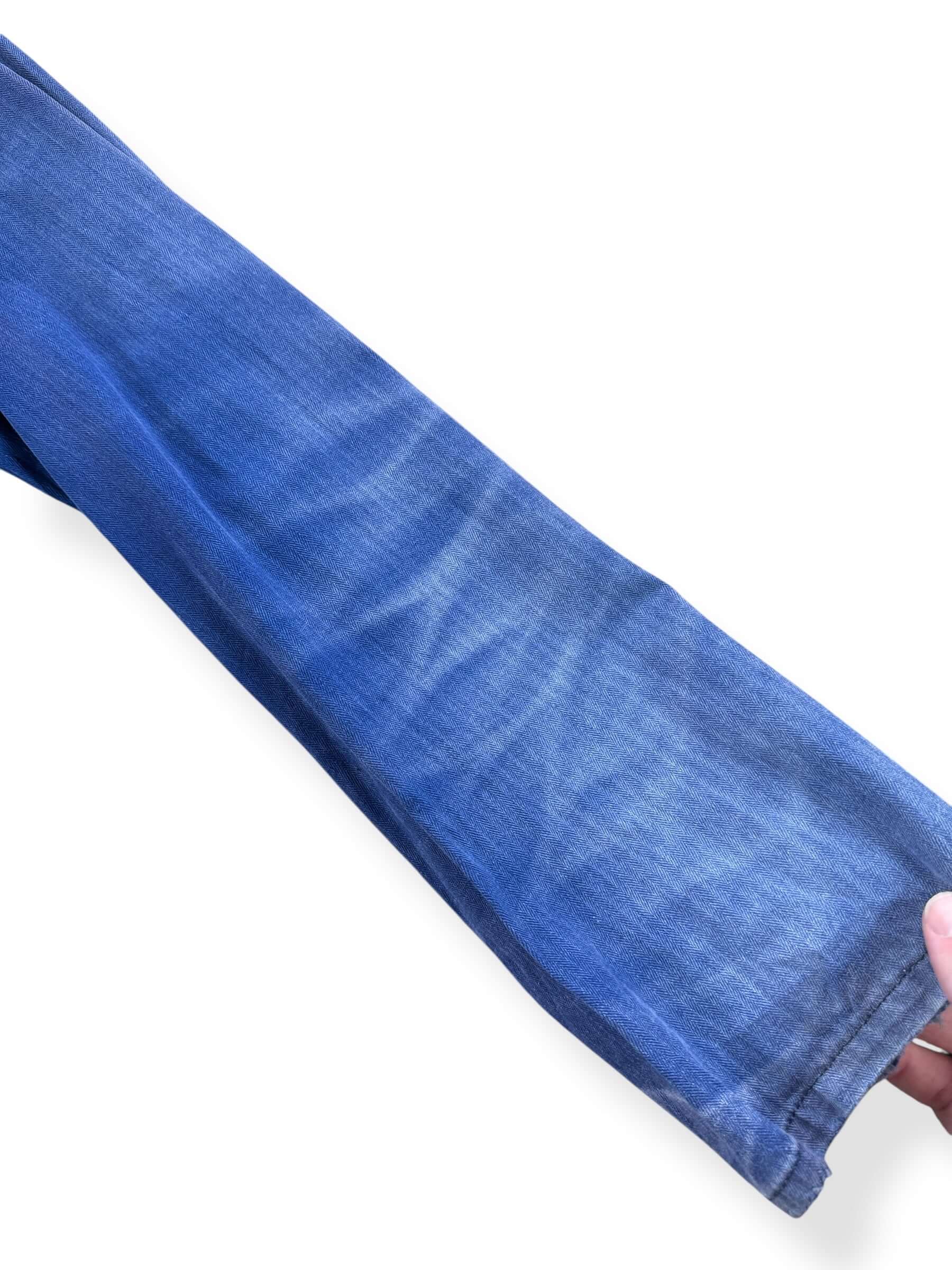 Sleeve of Vintage Perfect Sunfade HBT French Chore Coat SZ L