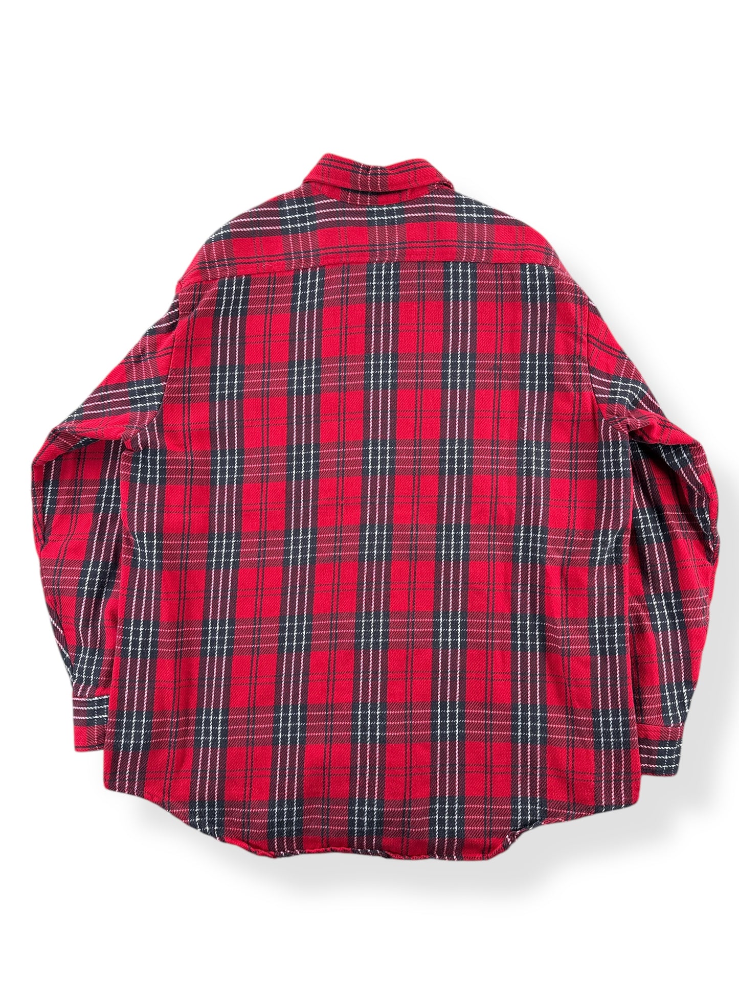 Back of Vintage Big Mac Red & Black Cotton Flannel SZ L