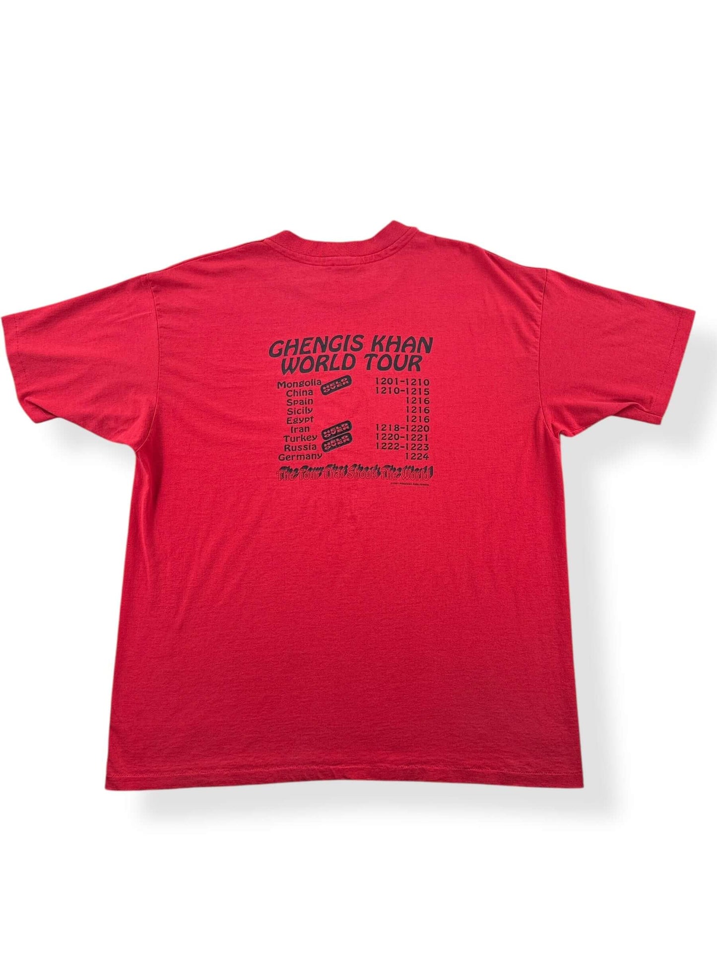Back of Vintage Ghengis Khan World Tour Tee SZ XXL