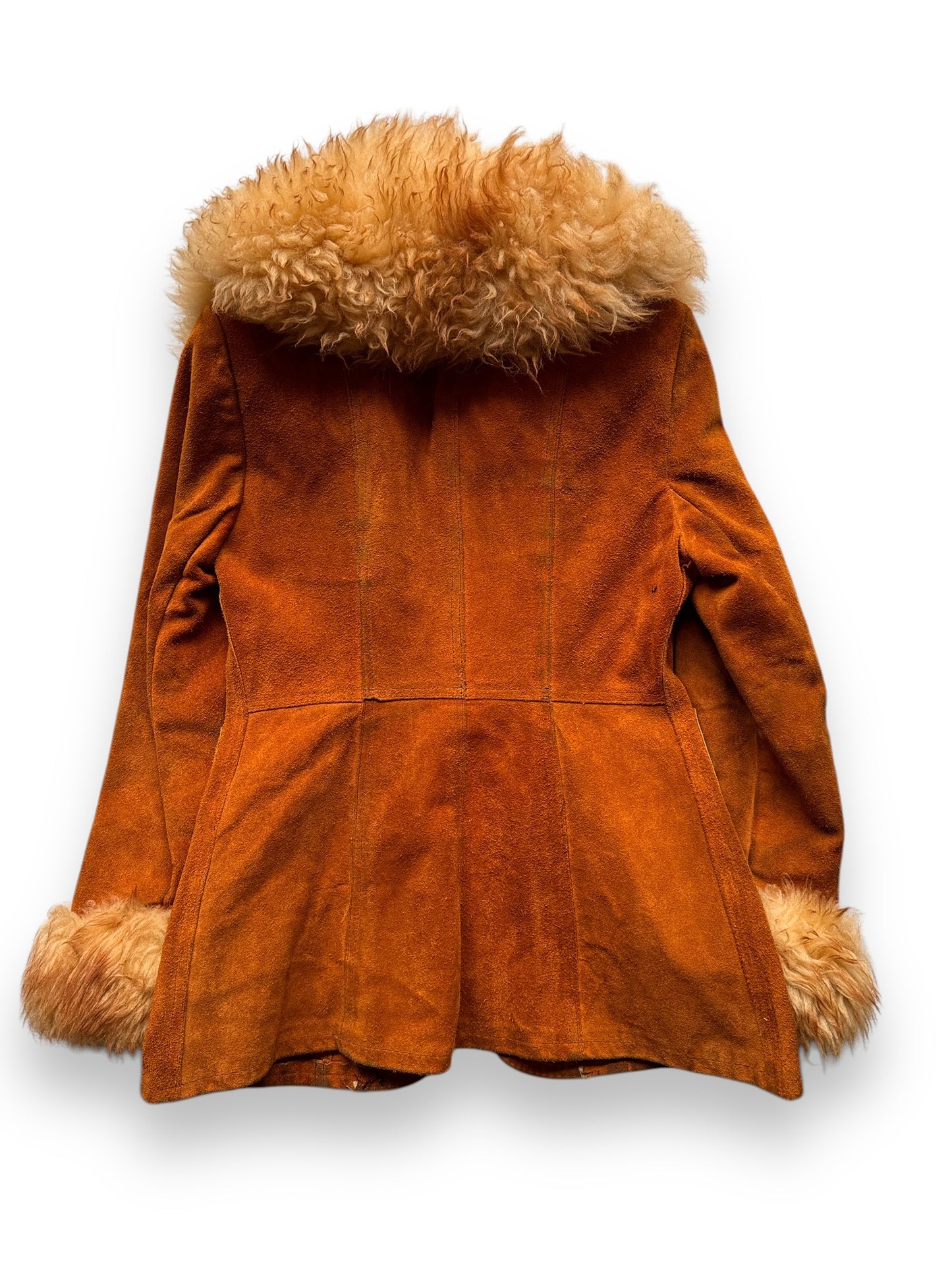 back of Vintage Suede and Fur Penny Style Lane Coat SZ 8