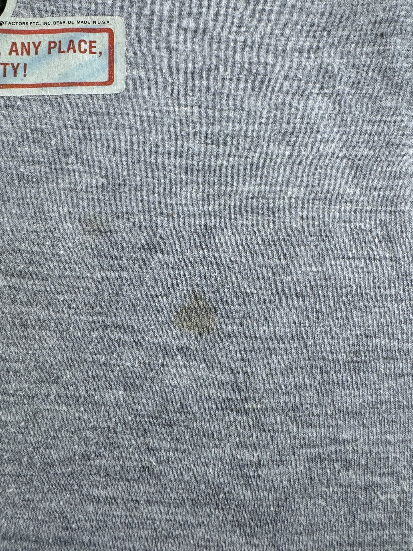 Stain on Vintage Bronco Heatpressed Raglan SZ M