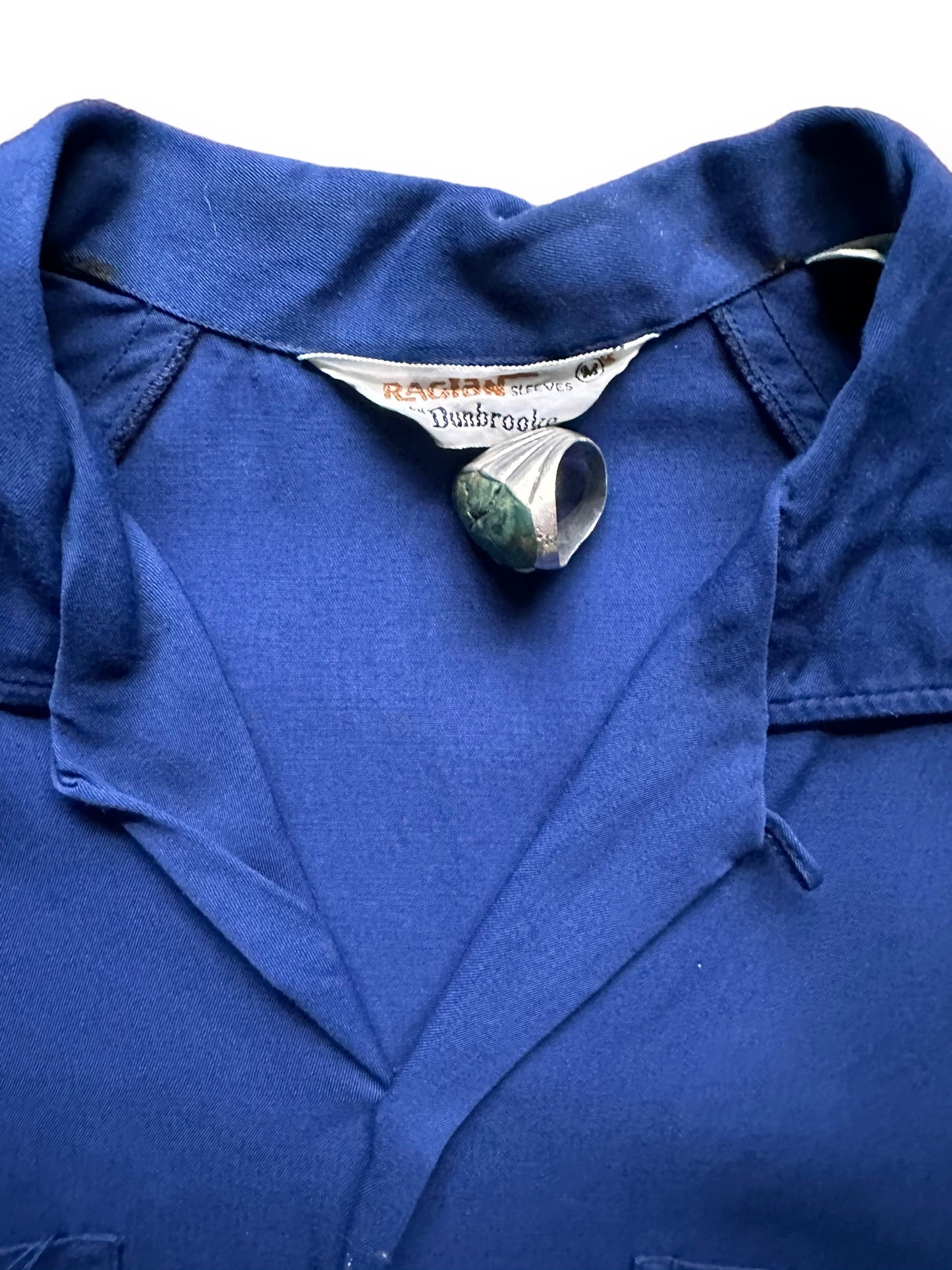 collar of Vintage Seaside Lanes Oregon Mens Rayon Bowling Shirt SZ M | Vintage Bowling Shirt Seattle | Barn Owl Vintage Seattle