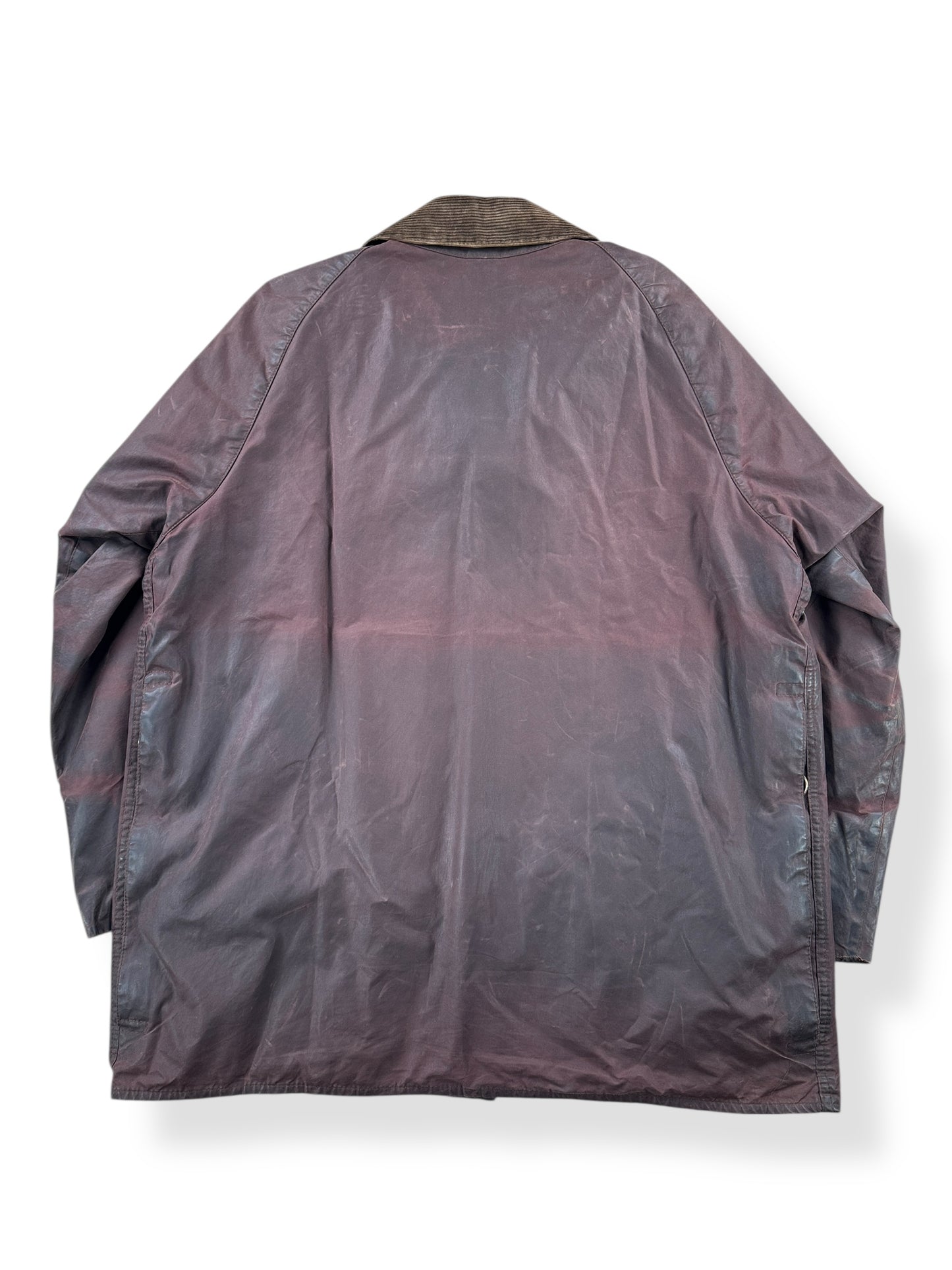 Back of Vintage 80s/90s Barbour Wax Canvas Jacket SZ XL