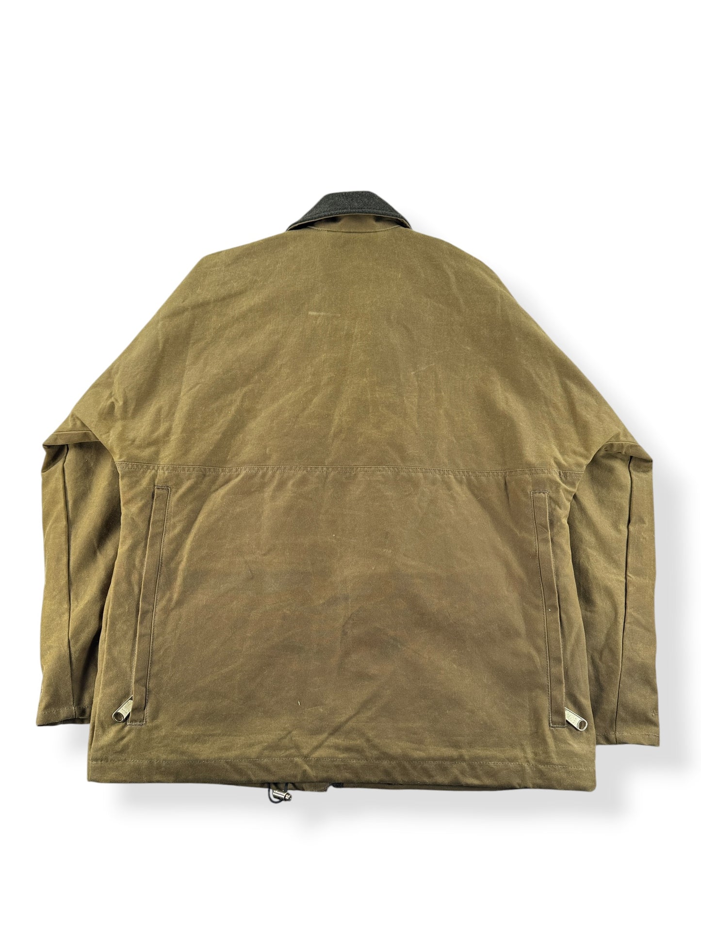 Back of Filson Lined Tin Cloth Field Jacket SZ L