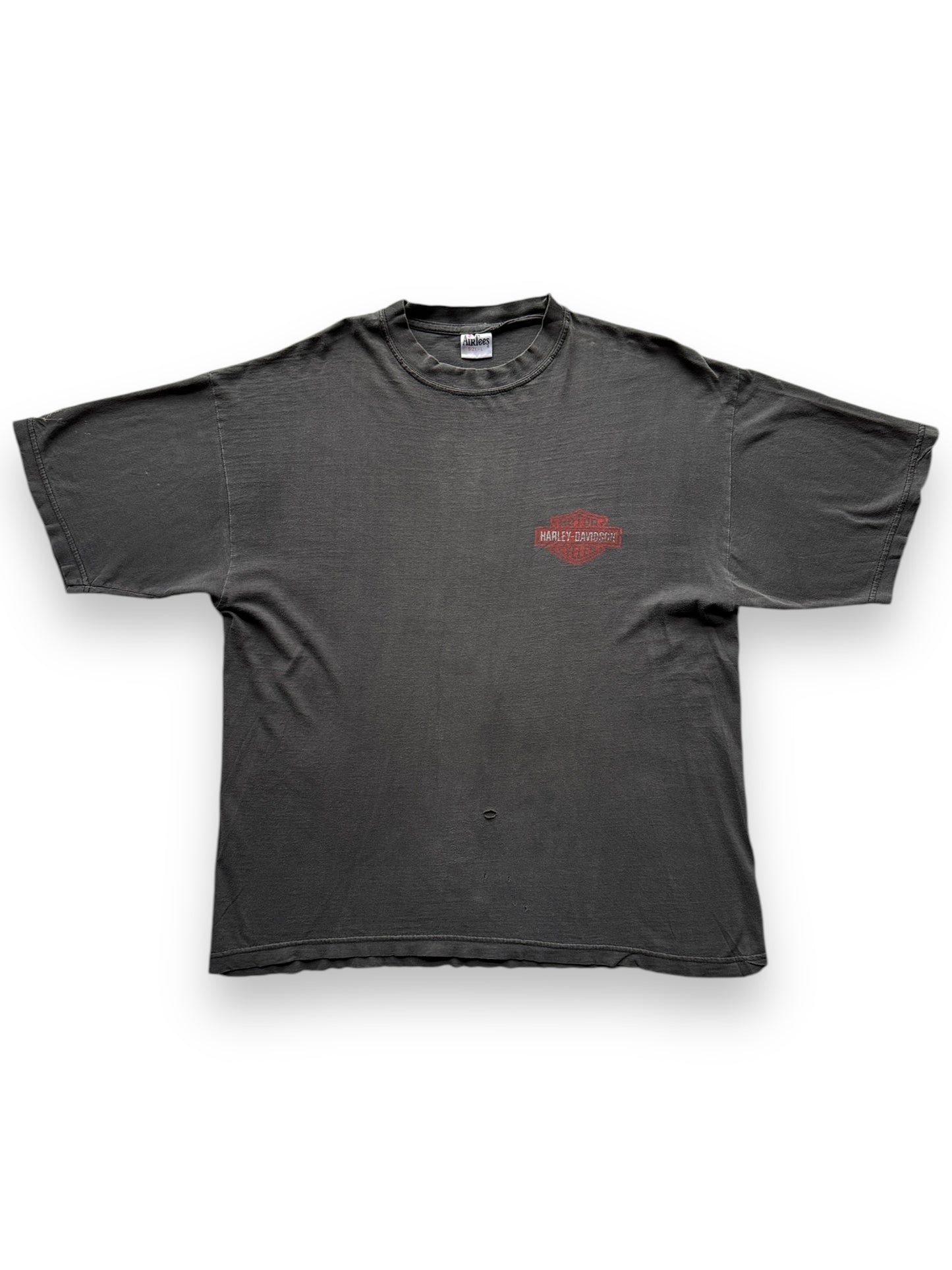 front of Vintage Faded Hollisters MC Shop of South Germany Harley Tee SZ L