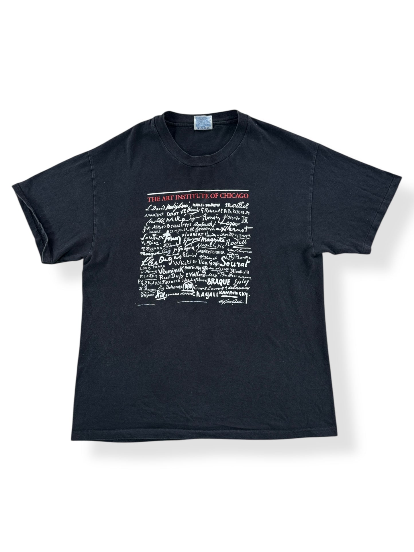 Front of Vintage Art Institute of Chicago Tee SZ L