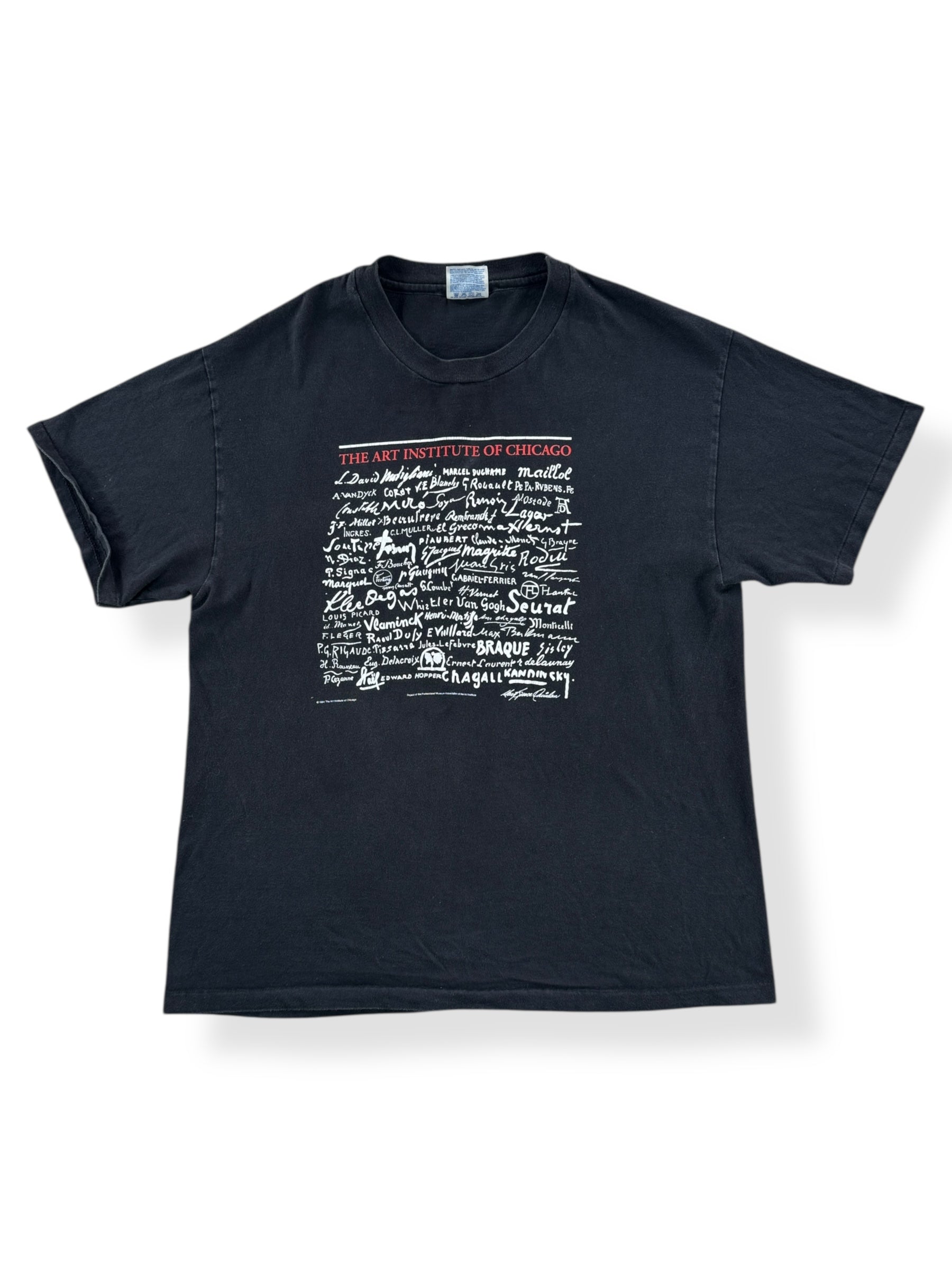 Front of Vintage Art Institute of Chicago Tee SZ L