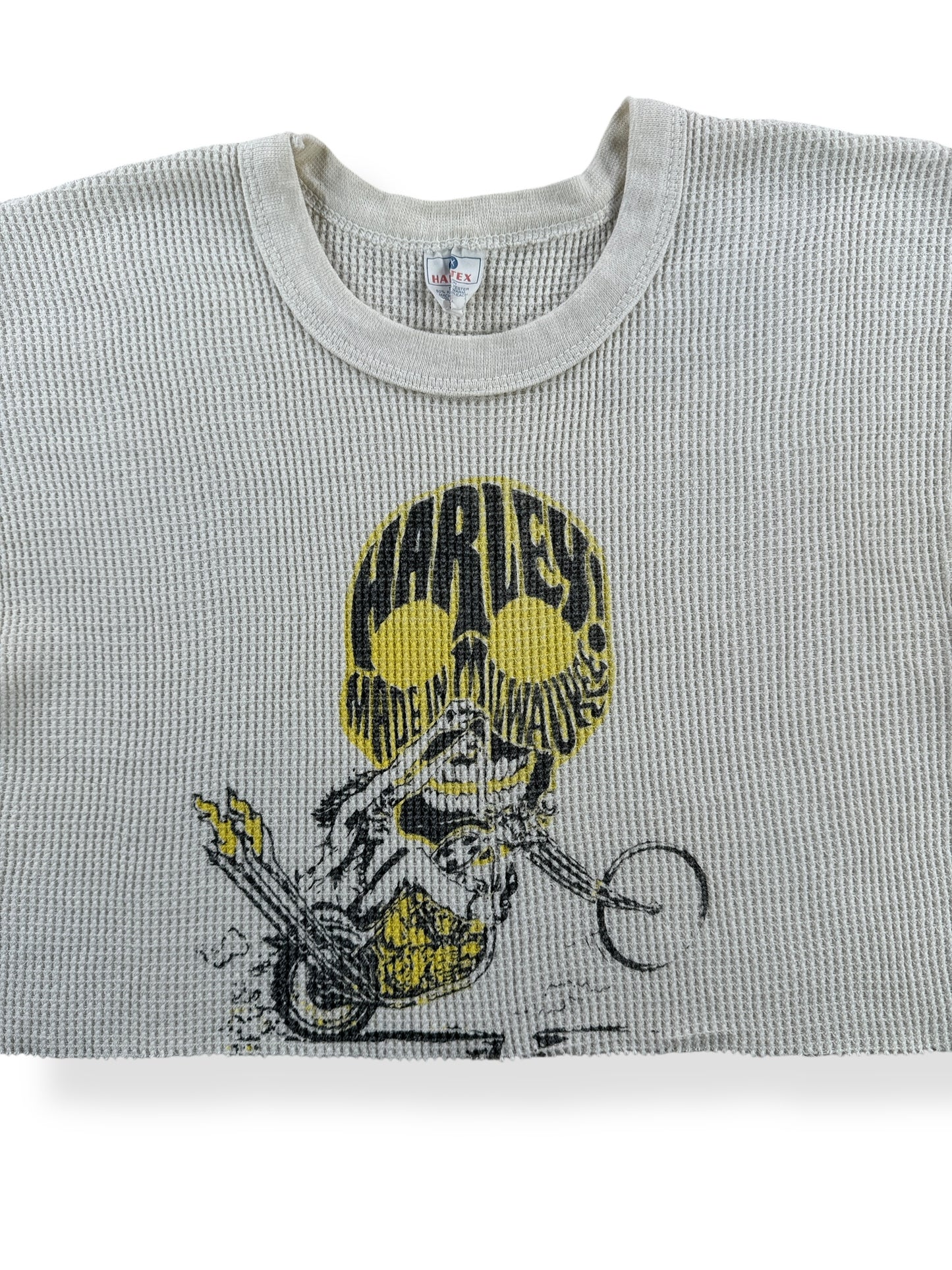 Front Close Up of Vintage Chopped Harley Thermal SZ S