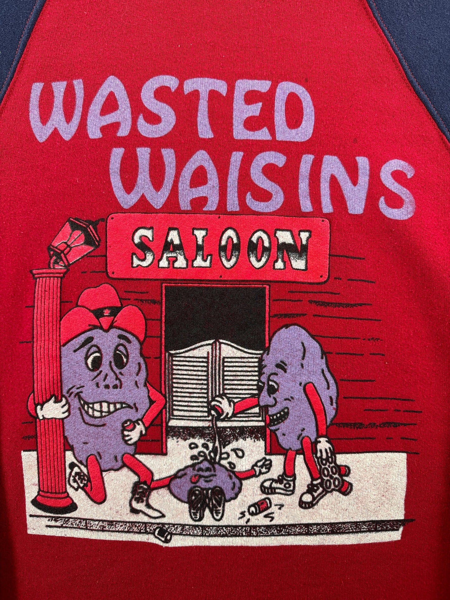 Graphic on Vintage Wasted Waisins Crewneck SZ M