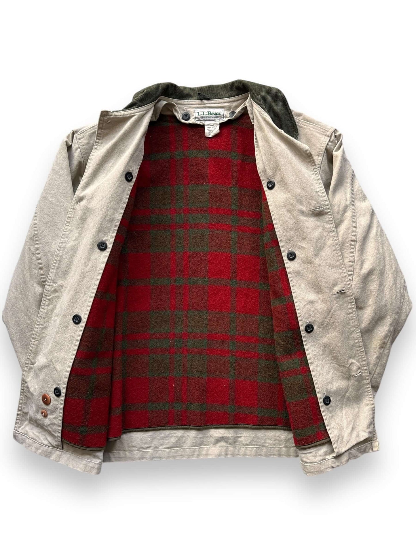 inside of Vintage L.L. Bean Blanket Lined Barn Coat SZ L