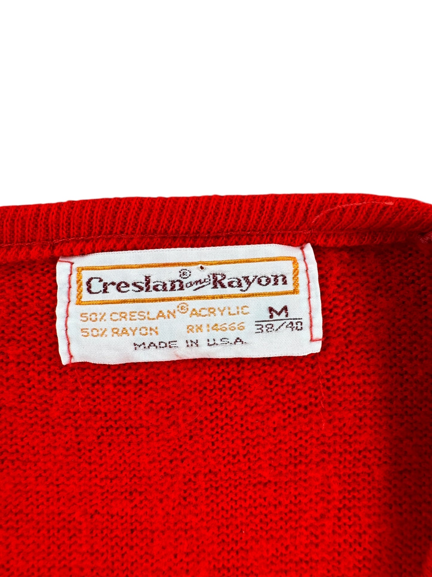 Tag on Vintage Lutheran Crusaders V-Neck Sweater SZ M
