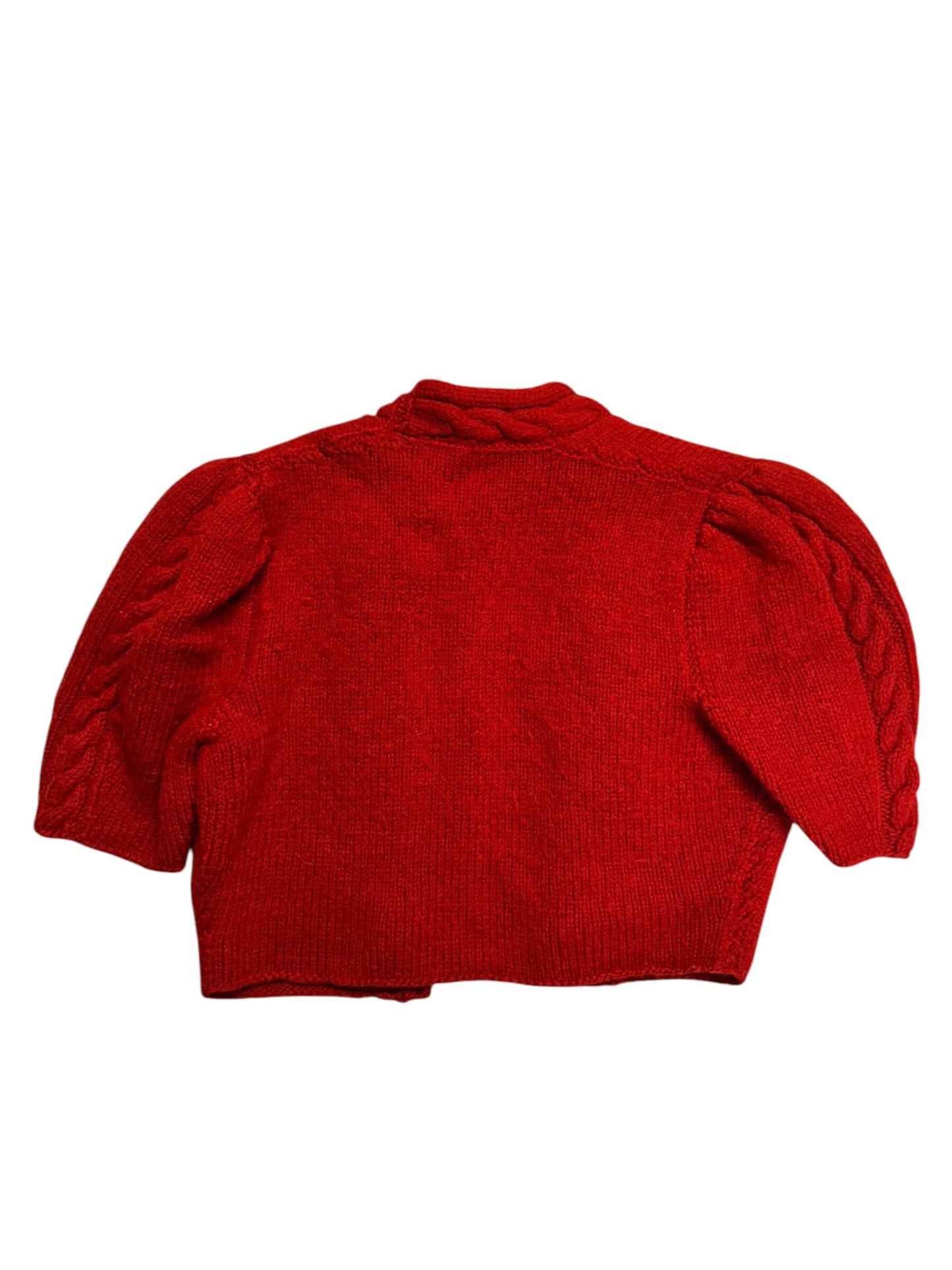 Back view of Vintage Handmade Short Sleeve Cardigan S