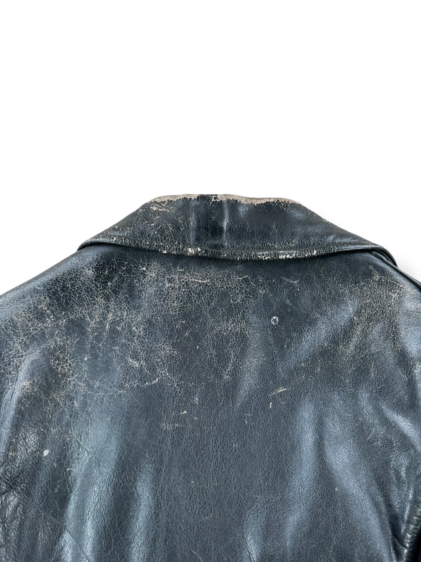 Fading on Back of Vintage Leather Jacket SZ M
