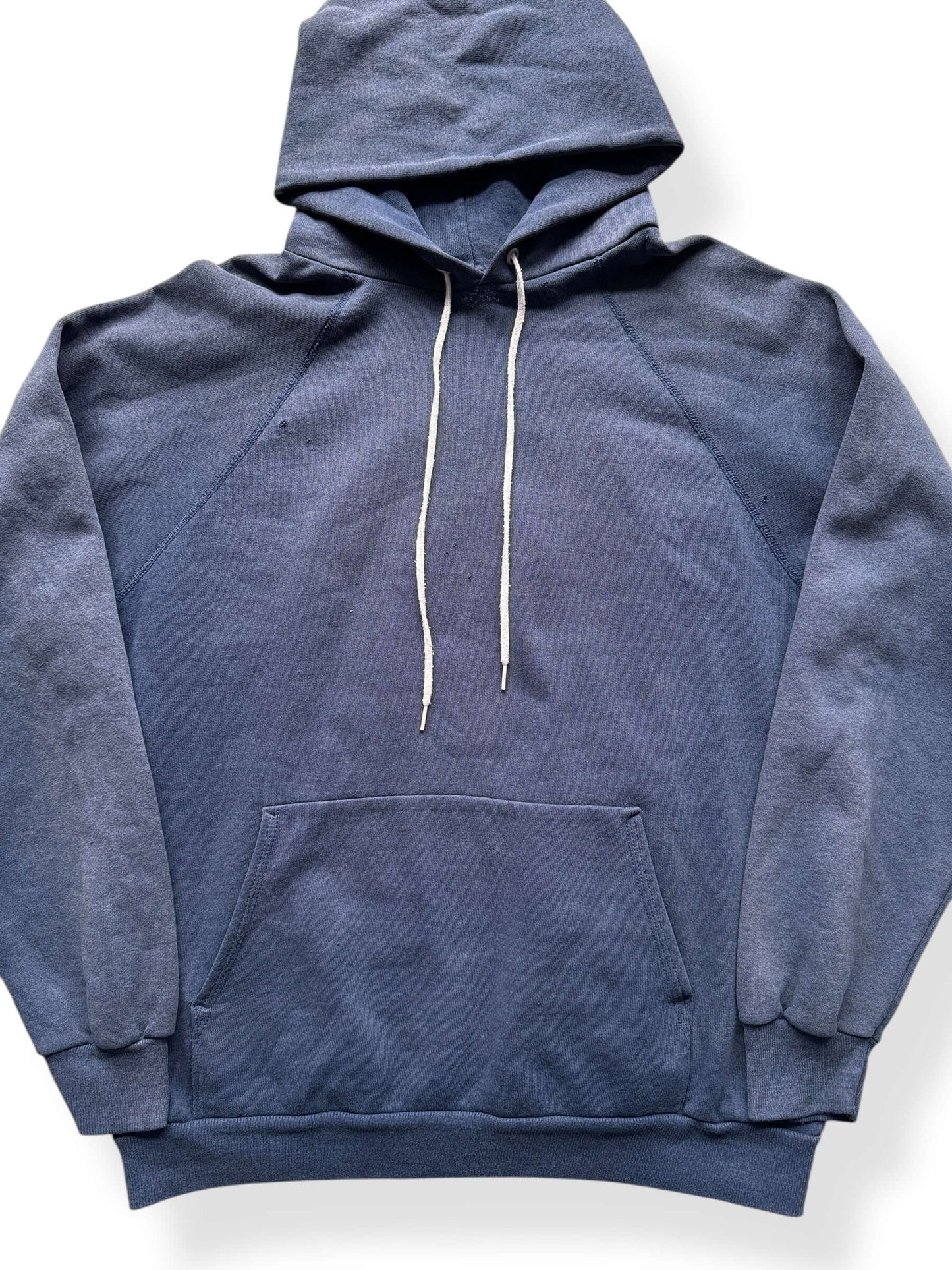 Front Close Up of Vintage Hanes 50/50 Navy Hoodie SZ XL