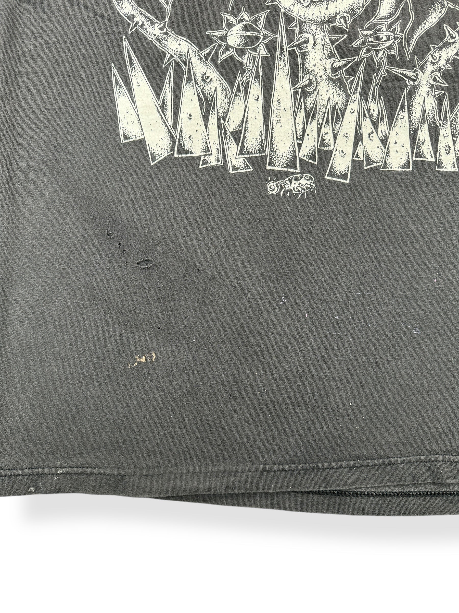 Stains and Wear on Vintage Candlebox 1995-96 Tour Tee SZ L