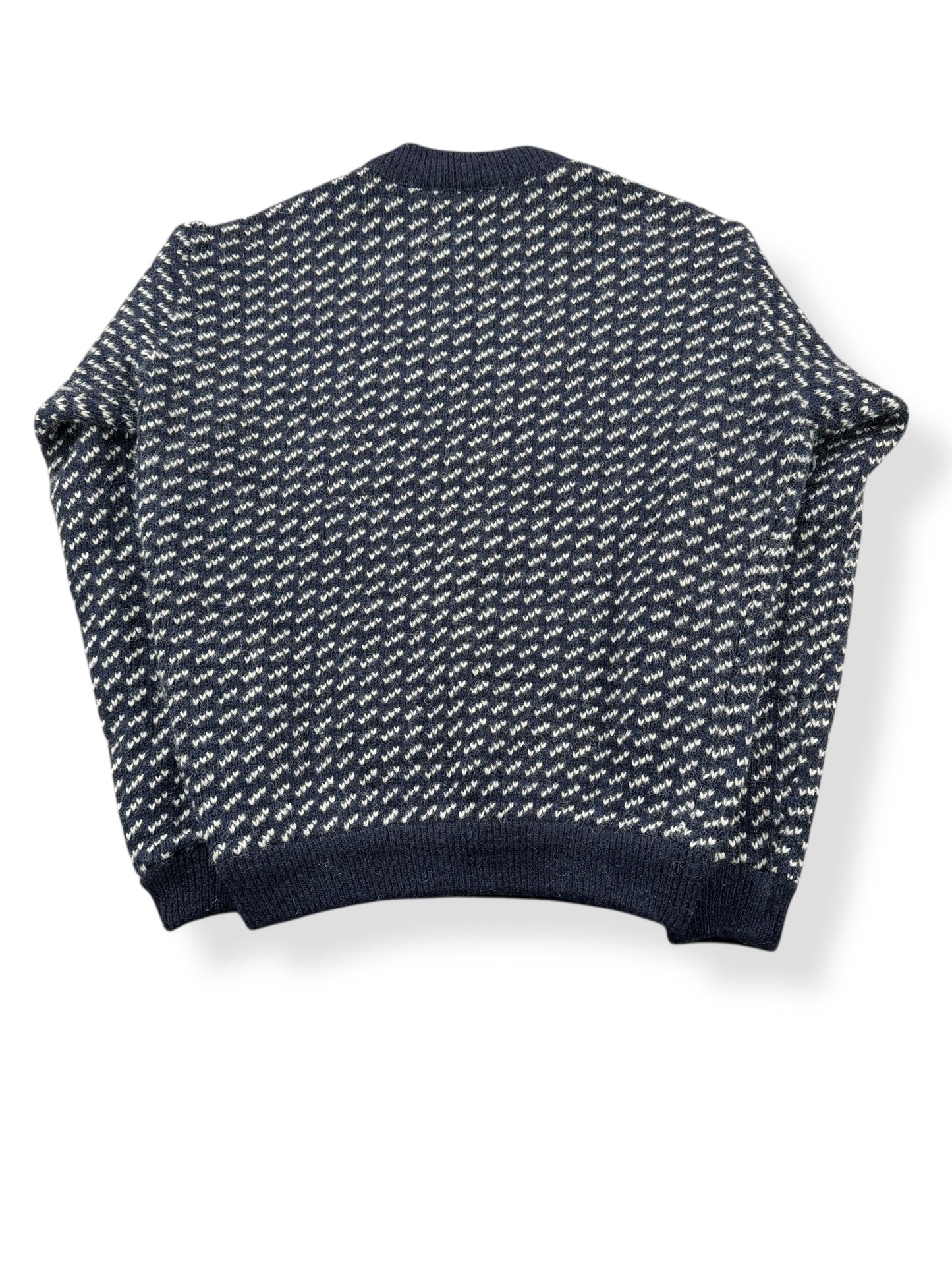 Rear View of Vintage Ladies L.L. Bean Norwegian Birdseye Sweater SZ M