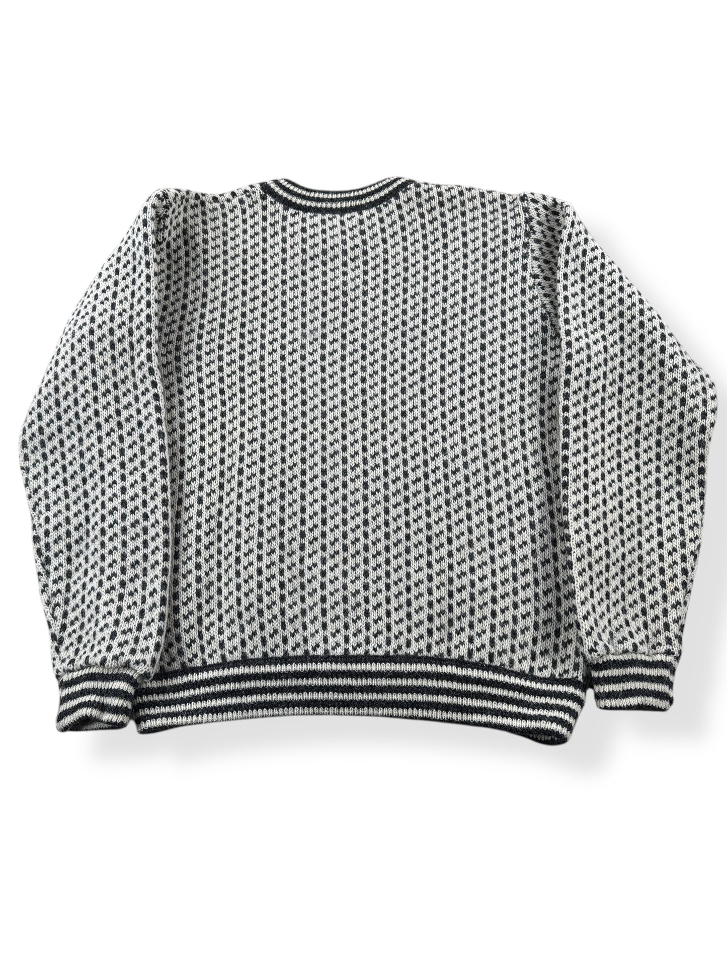 Rear View of Vintage L.L. Bean Norwegian Birdseye Sweater SZ M