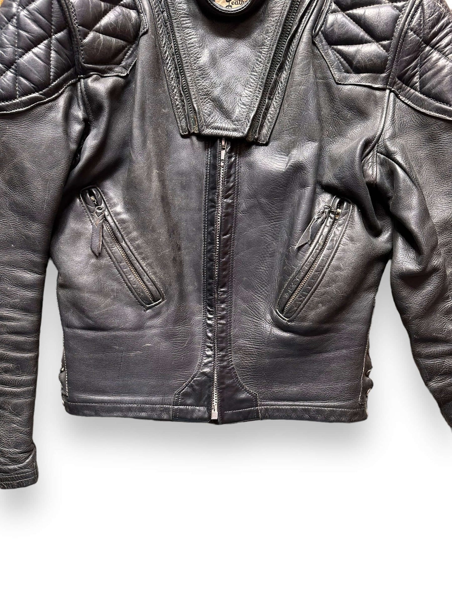 waist of 50's/60's Era Langlitz Leather Jacket | Barn Owl Vintage Goods | Vintage Leather Jackets Seattle