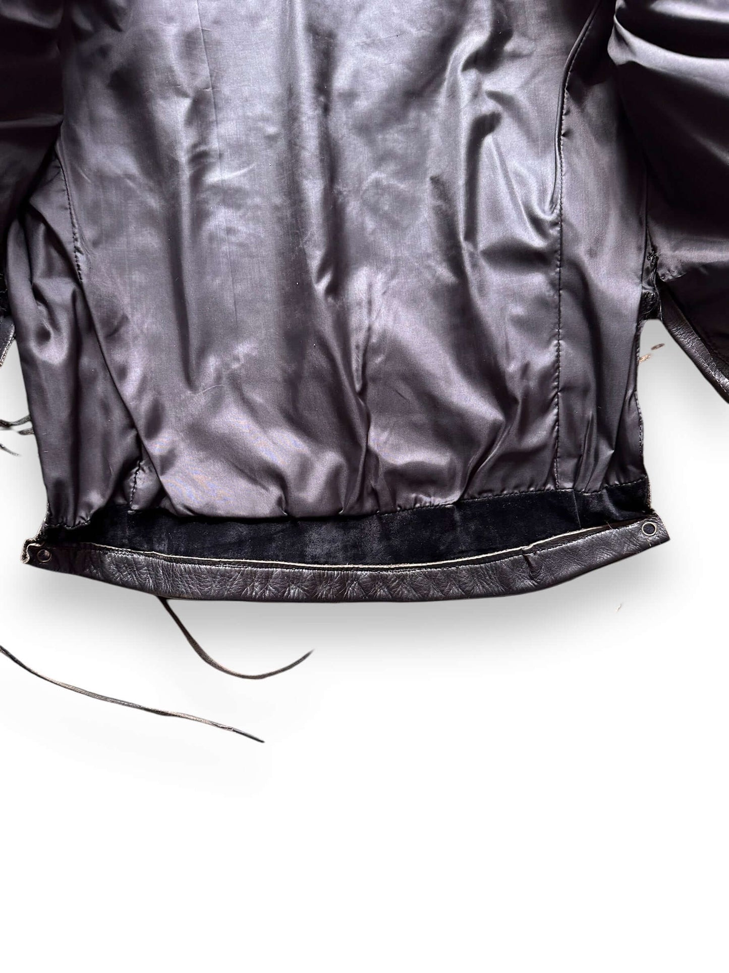 inside waist of 50's/60's Era Langlitz Leather Jacket | Barn Owl Vintage Goods | Vintage Leather Jackets Seattle