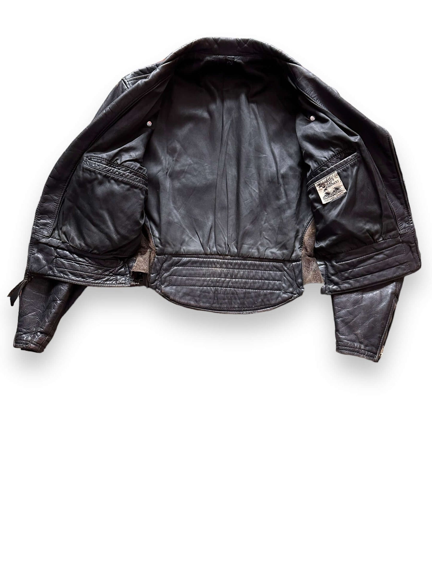 inside of 40's Era Langlitz Leather Jacket | Barn Owl Vintage Goods | Vintage Leather Jackets Seattle