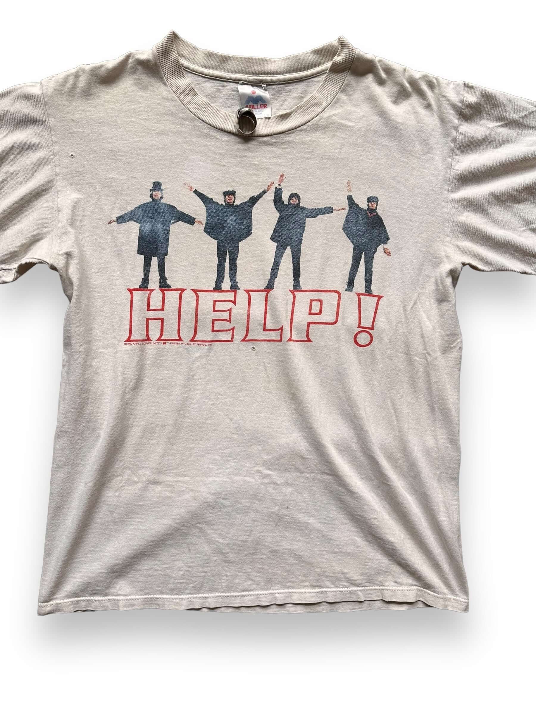 front close up of Vintage Beatles "Help" Tee Shirt SZ M | Vintage Rock Tees | Barn Owl Seattle