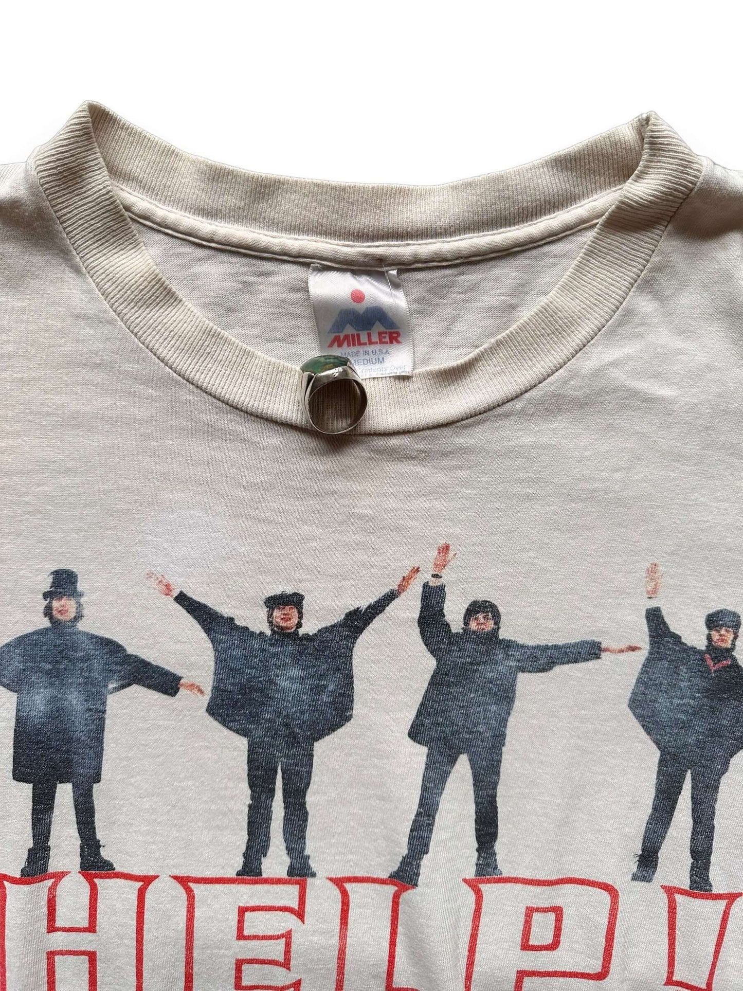 tag on Vintage Beatles "Help" Tee Shirt SZ M | Vintage Rock Tees | Barn Owl Seattle