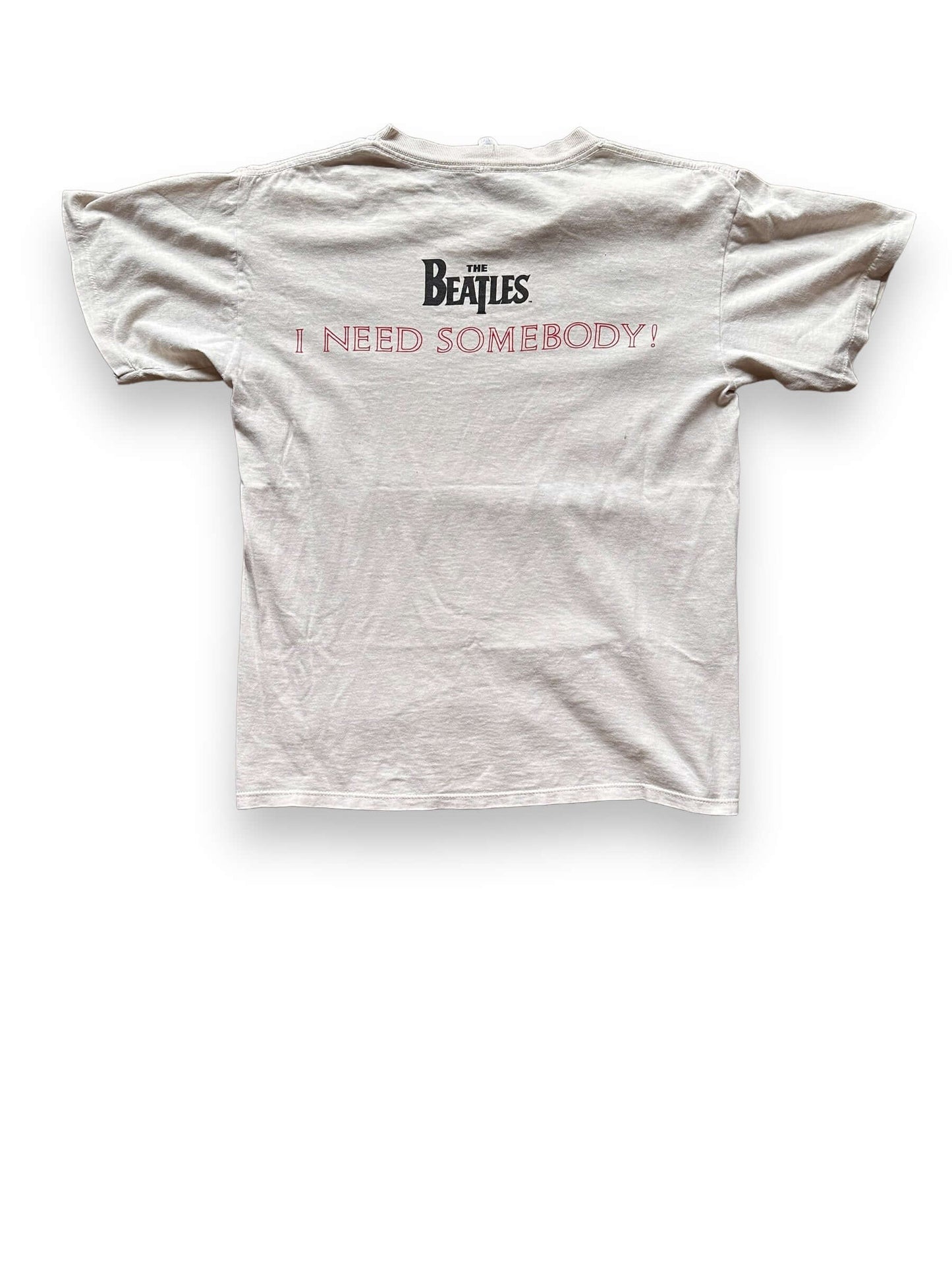 back of Vintage Beatles "Help" Tee Shirt SZ M | Vintage Rock Tees | Barn Owl Seattle