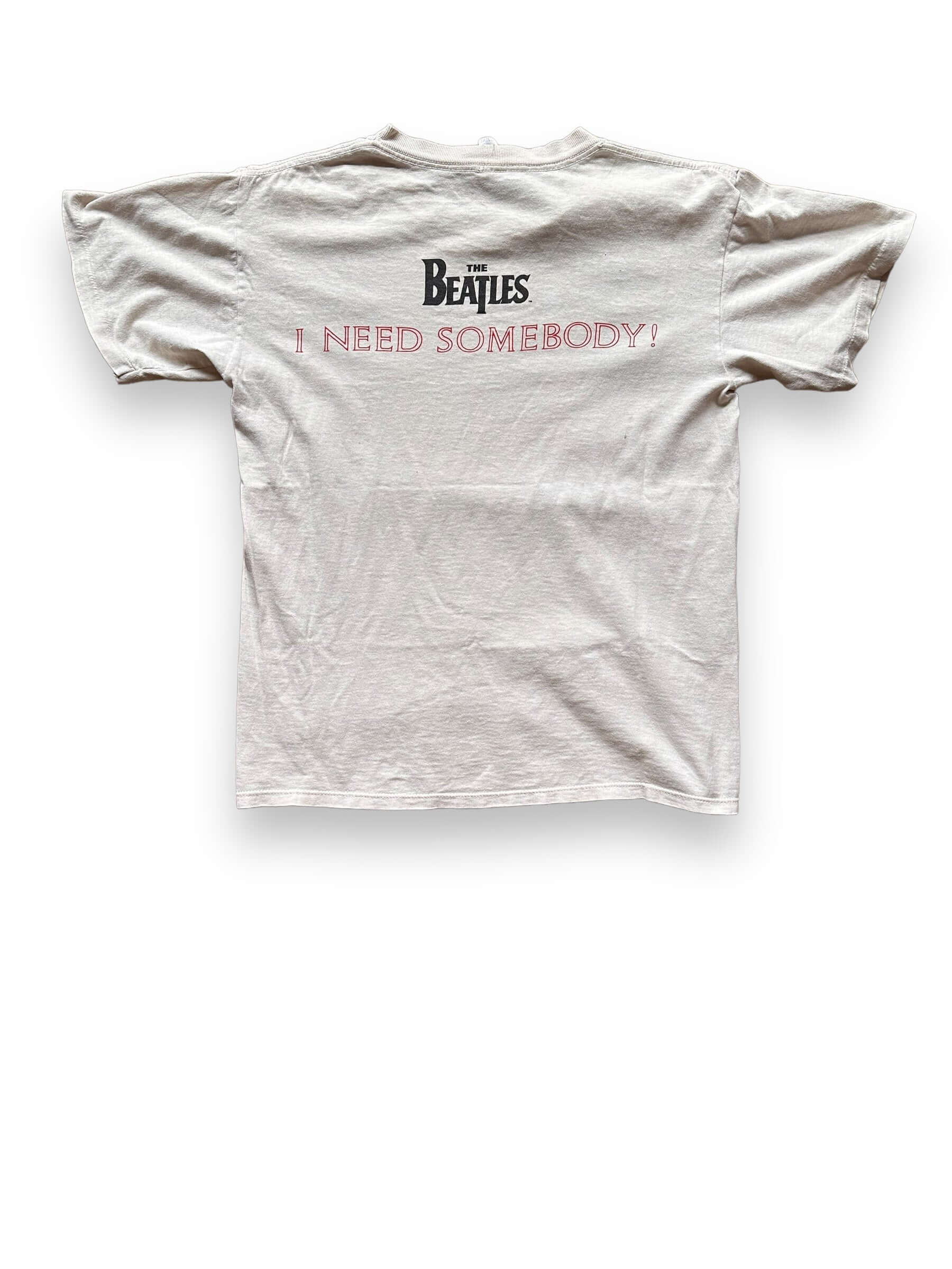 back of Vintage Beatles "Help" Tee Shirt SZ M | Vintage Rock Tees | Barn Owl Seattle