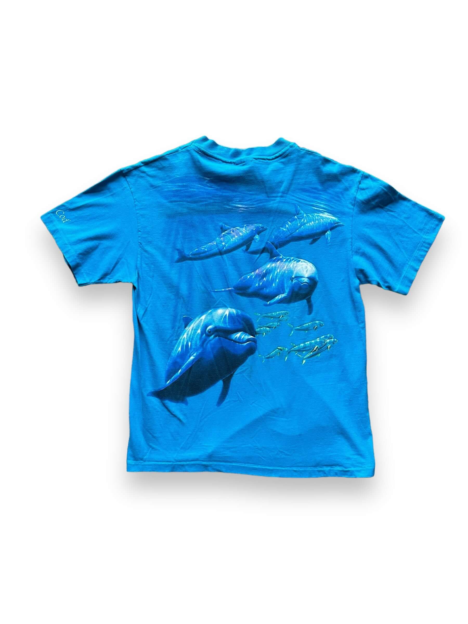 back of. Vintage Cape Cod AOP Dolphin Tee SZ L