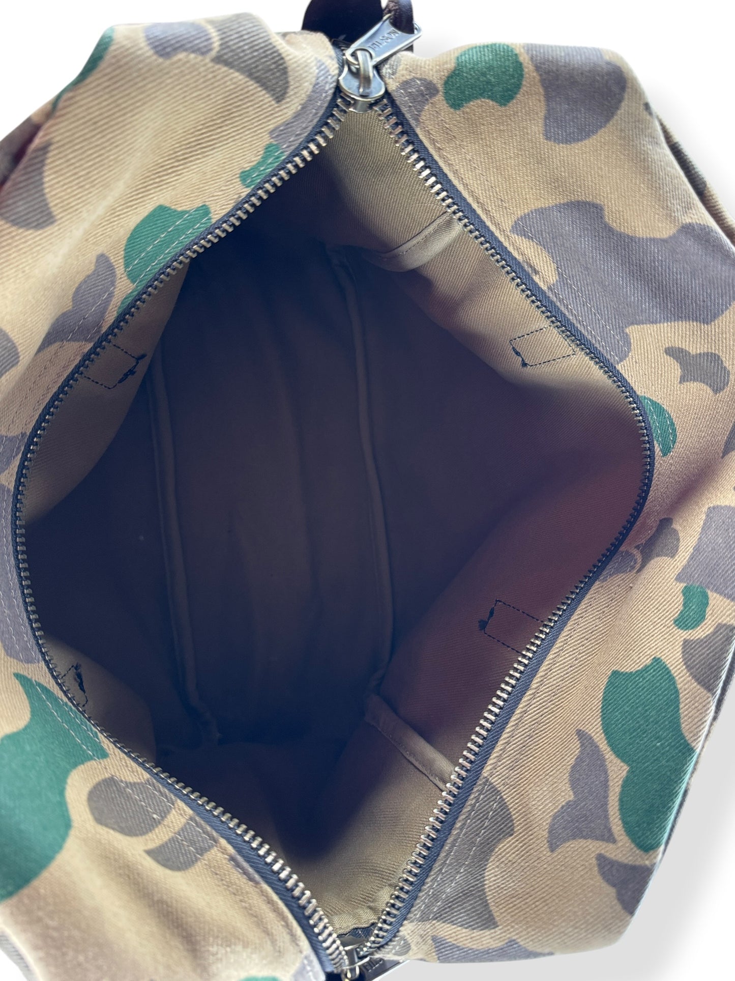 Interior Shot on Filson Limited Shrub Camo Zipper Tote Bag