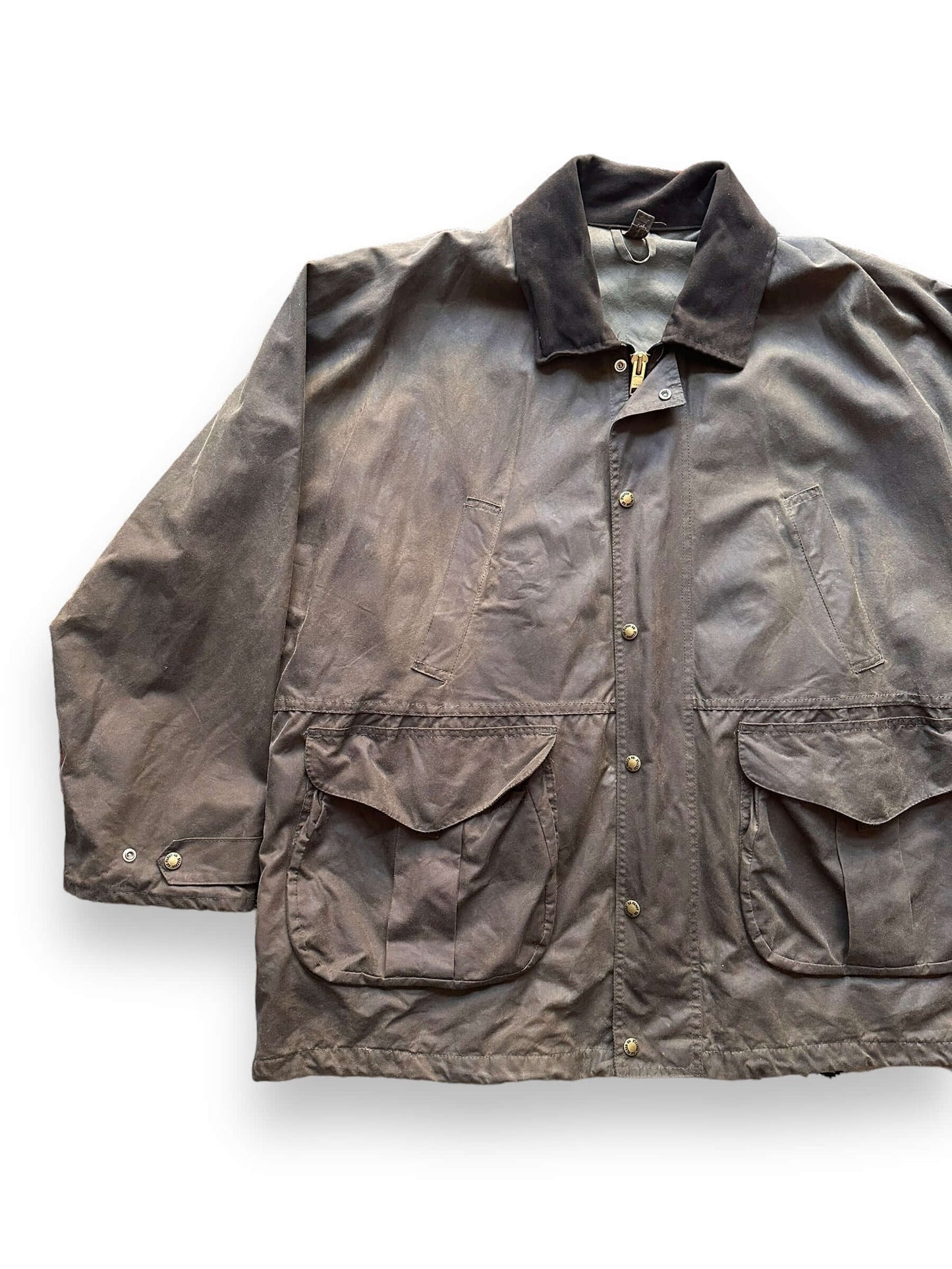 front right of Vintage Filson Tin Cloth Field Jacket SZ XXXL