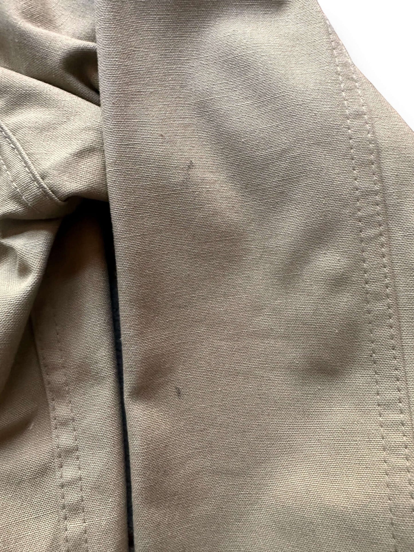 Slight Blemishes on Rear of Right Arm on Vintage 70s Era Filson Tin Cloth Cruiser Jacket SZ 46