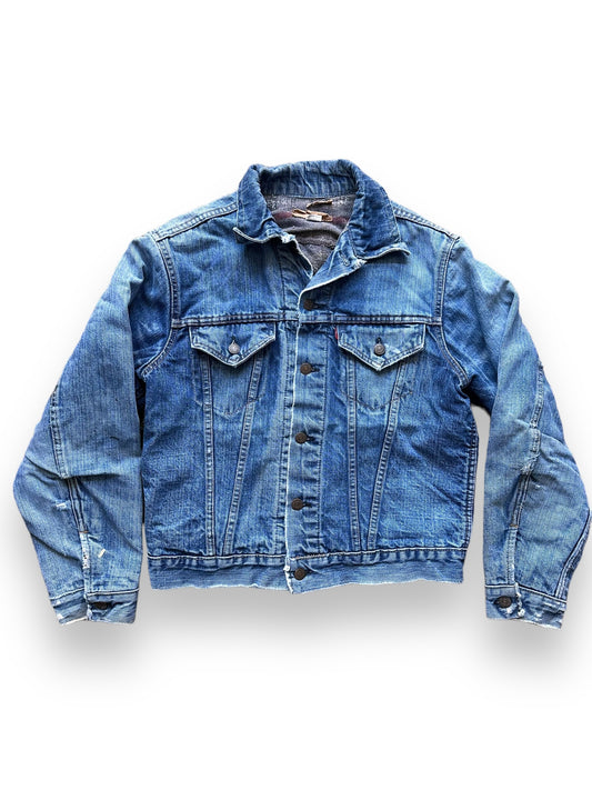 front of Vintage Levi's Big E Type III Trucket Denim Jacket w/ Thrashed Lining SZ 40