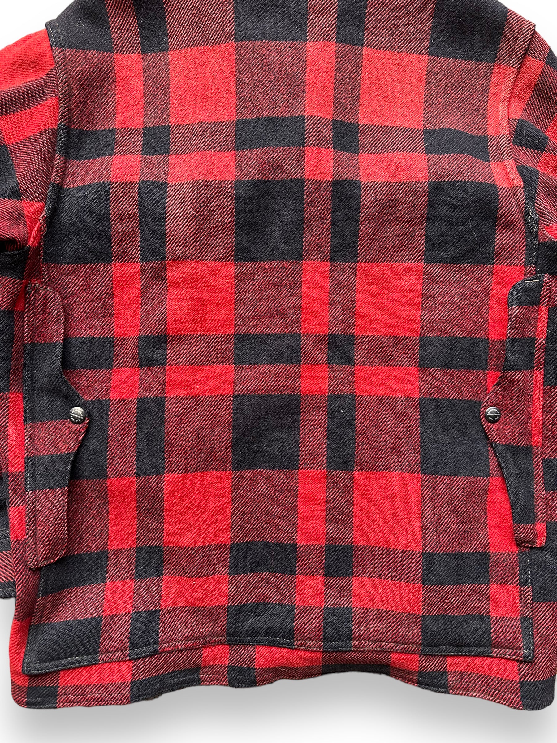 back close up of Vintage Union Made Filson Mackinaw Cruiser SZ L |  Filson Cruiser Seattle | Vintage Workwear Seattle
