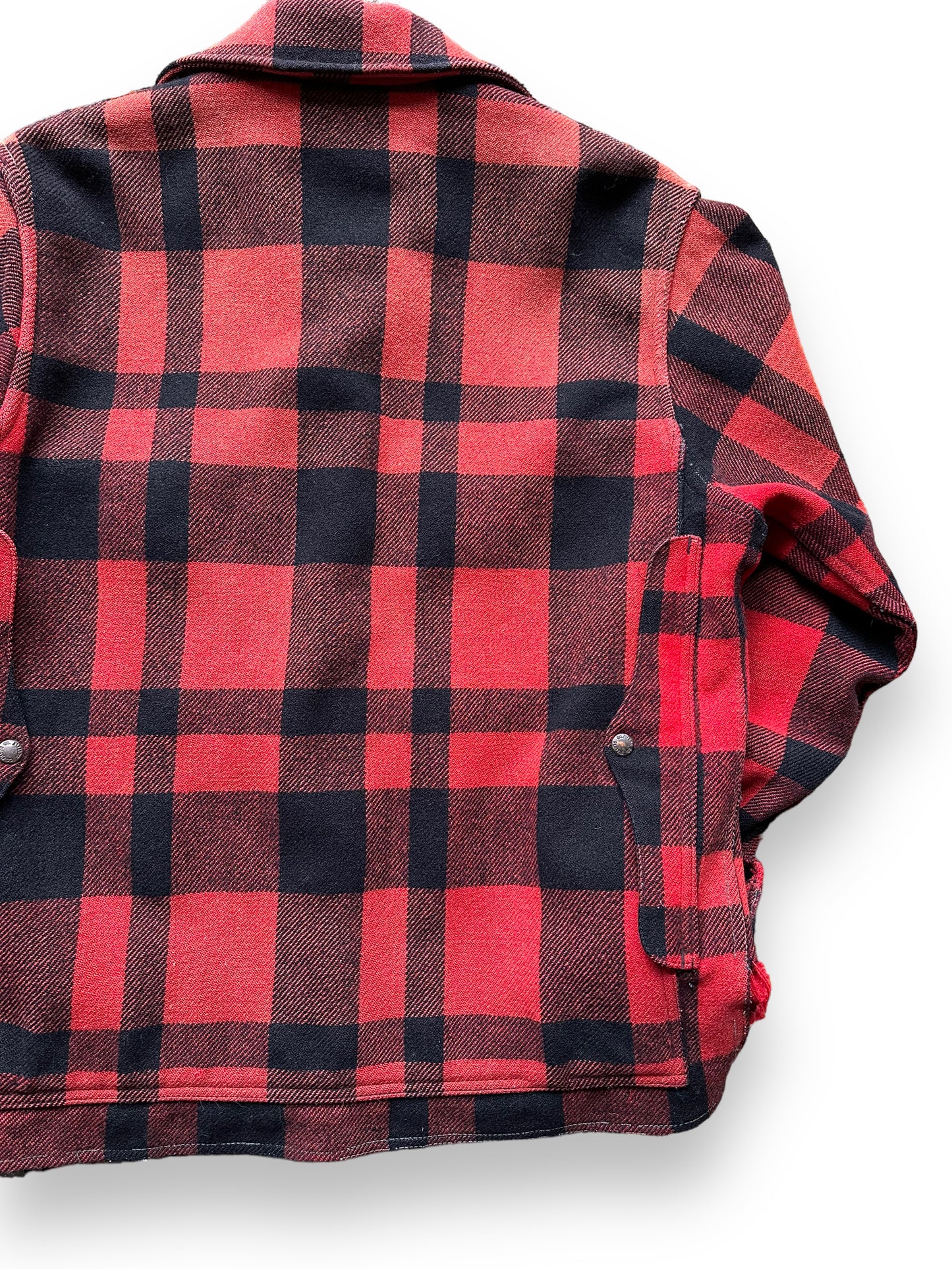 back right of Vintage 70s Filson Mackinaw Jacket SZ 44 | Barn Owl Vintage Goods | Vintage Filson Workwear Seattle
