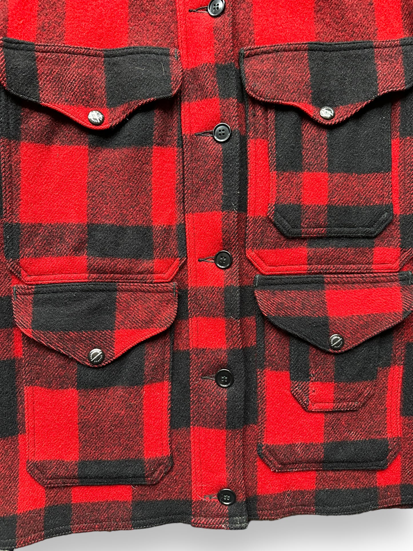 pockets of Vintage 40s/50s Era Filson Union Made Cruiser SZ 36 | Barn Owl Vintage Goods | Vintage Filson Workwear Seattle