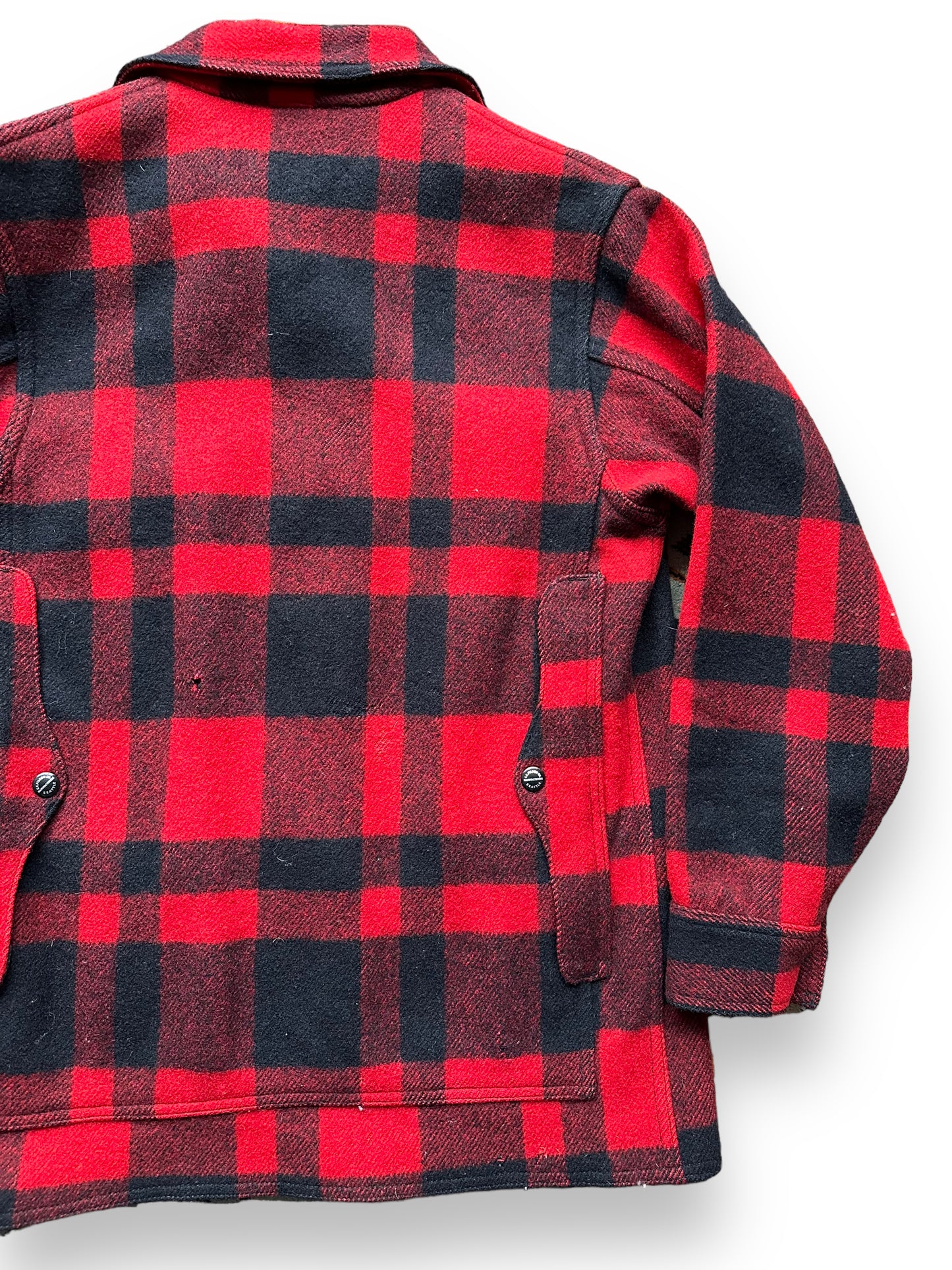 Back right of Vintage 40s/50s Era Filson Union Made Cruiser SZ 36 | Barn Owl Vintage Goods | Vintage Filson Workwear Seattle