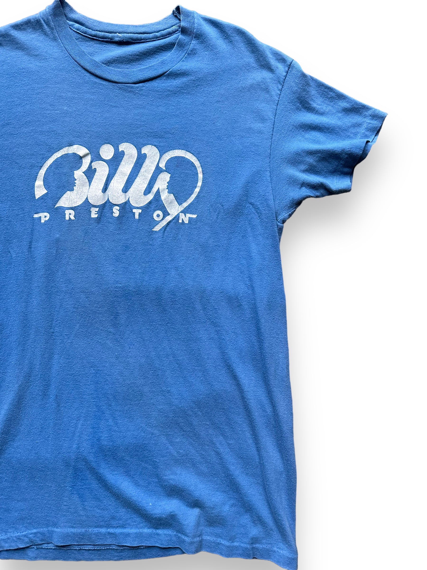 Front Left View of Vintage Billy Preston A&M Records Tee SZ S |  Vintage Rock Tees Seattle | Seattle Vintage Clothing