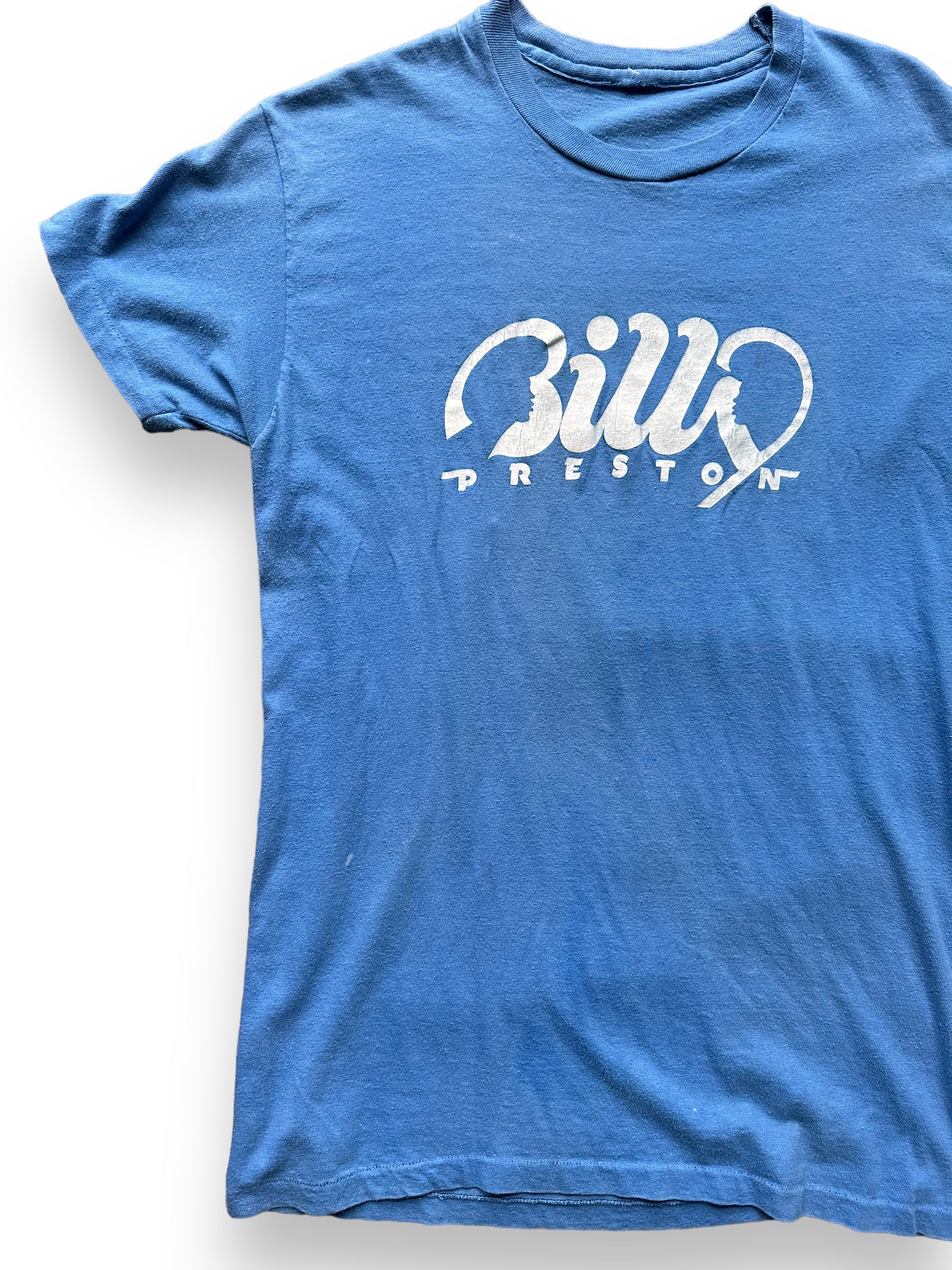 Front Right View of Vintage Billy Preston A&M Records Tee SZ S |  Vintage Rock Tees Seattle | Seattle Vintage Clothing