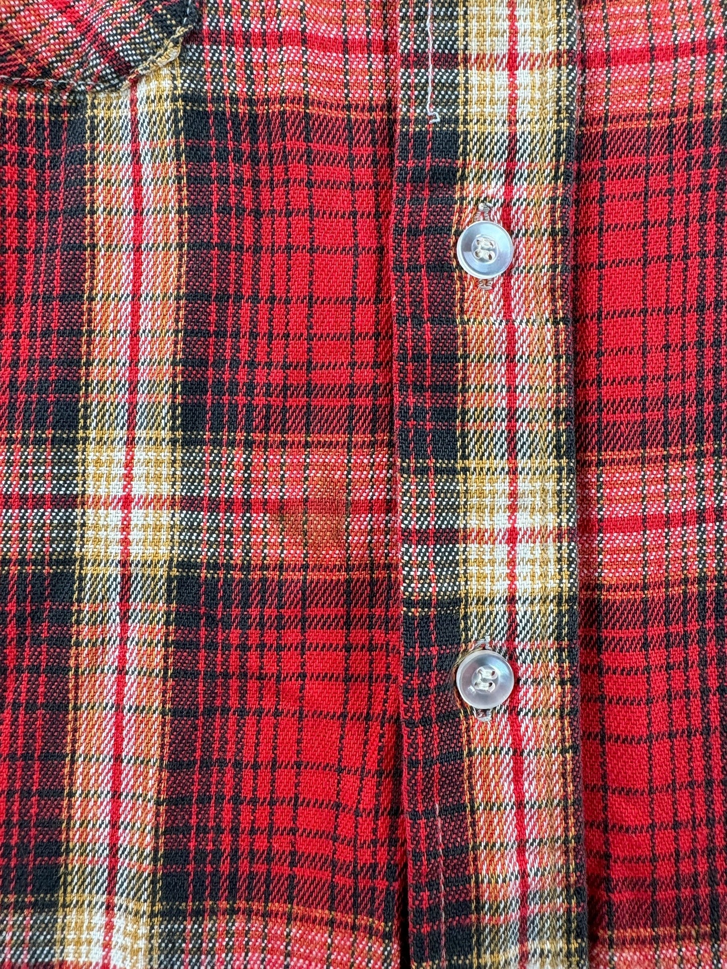 Stain on Vintage Cone Fabric Cotton Flannel SZ L