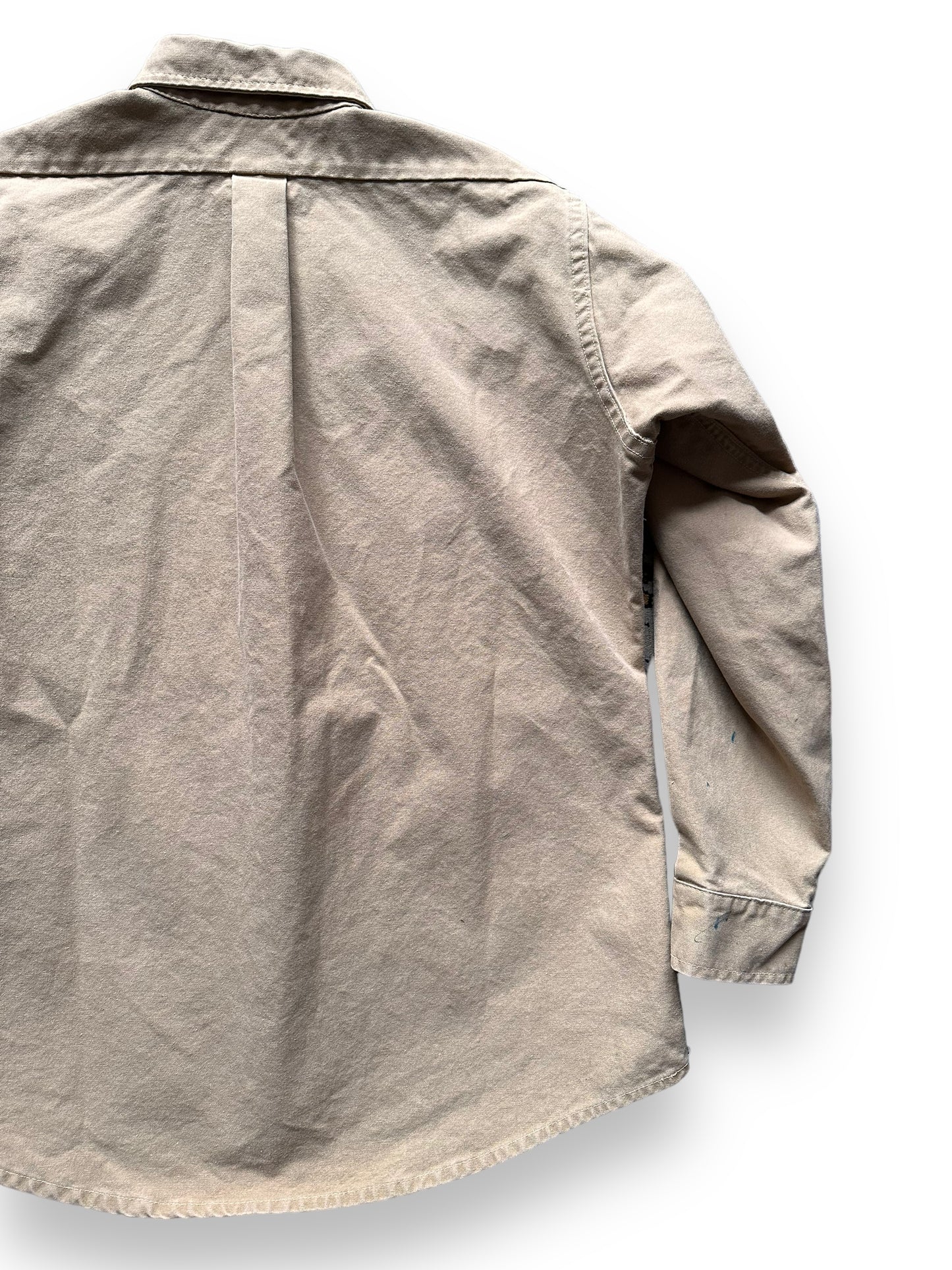 back right of Vintage Filson Canvas Shirt | Barn Owl Vintage Goods | Vintage Filson Workwear Seattle