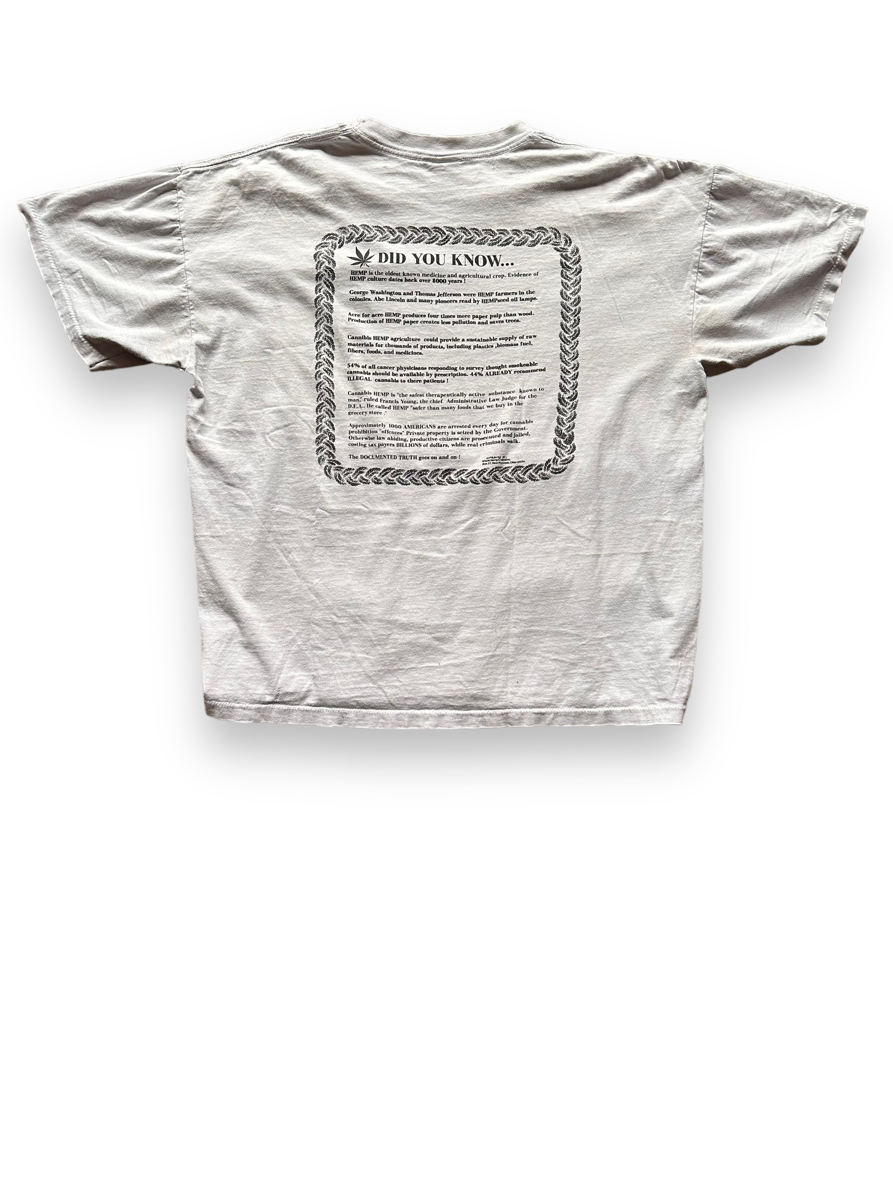 back of Vintage Norml Weed Tee SZ XL |  Vintage Tee Seattle | Barn Owl Vintage